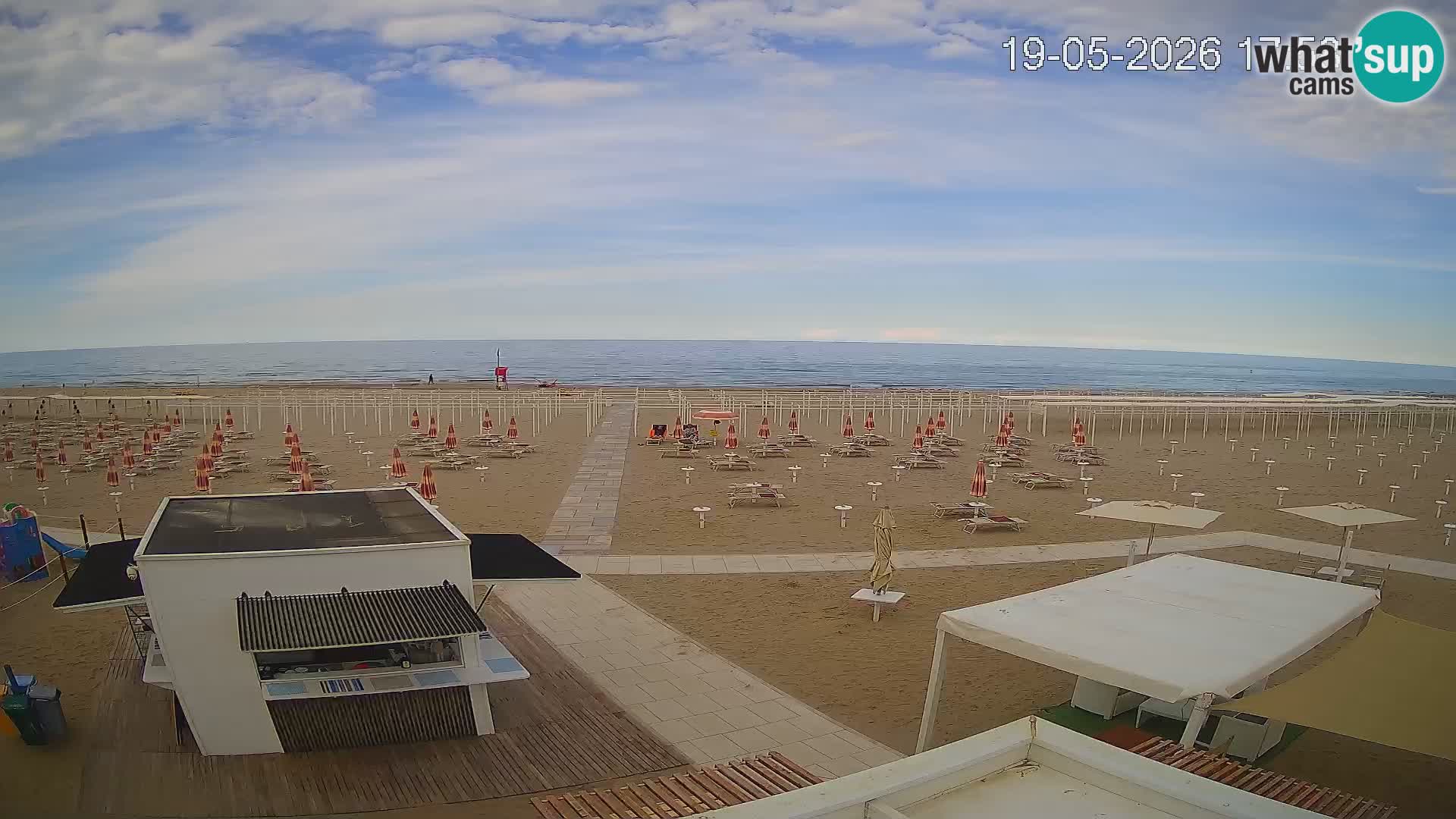 Web kamera plaža Riccione – Bagni Oreste spiaggia 115 – Italija