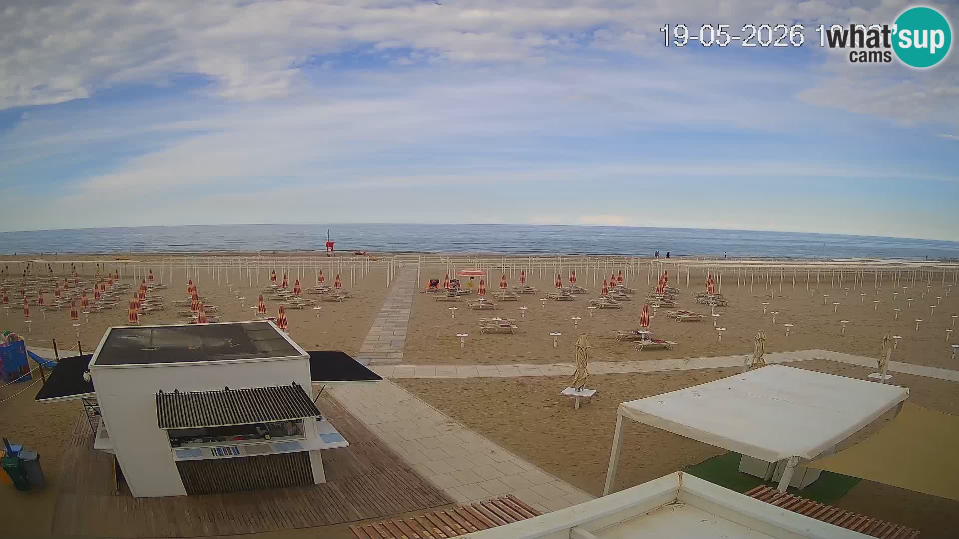 Live webcam Riccione Strand – Bagni Oreste spiaggia 115 – Italien
