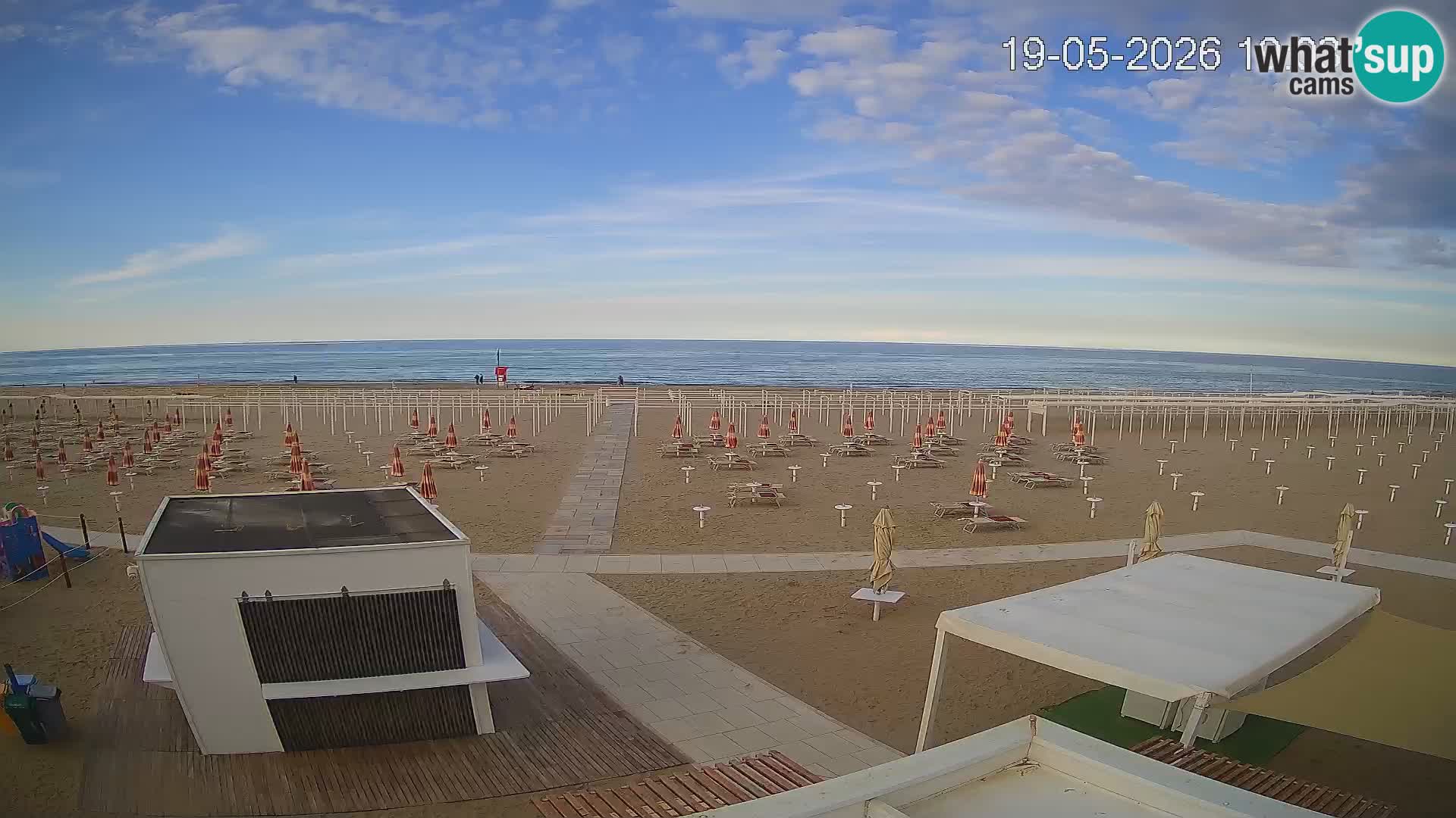 Webcam Riccione plage – Bagni Oreste spiaggia 115 – Italie