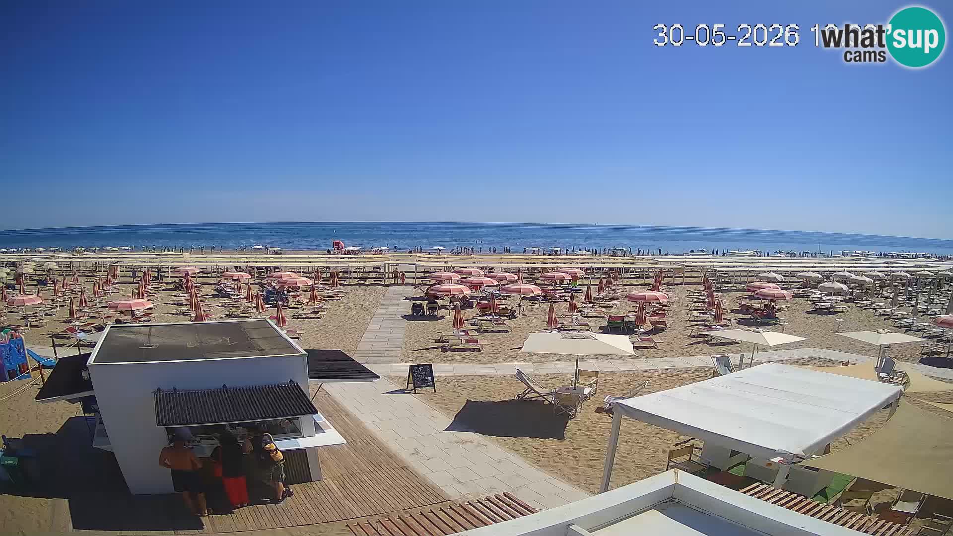 Live webcam Riccione Strand – Bagni Oreste spiaggia 115 – Italien