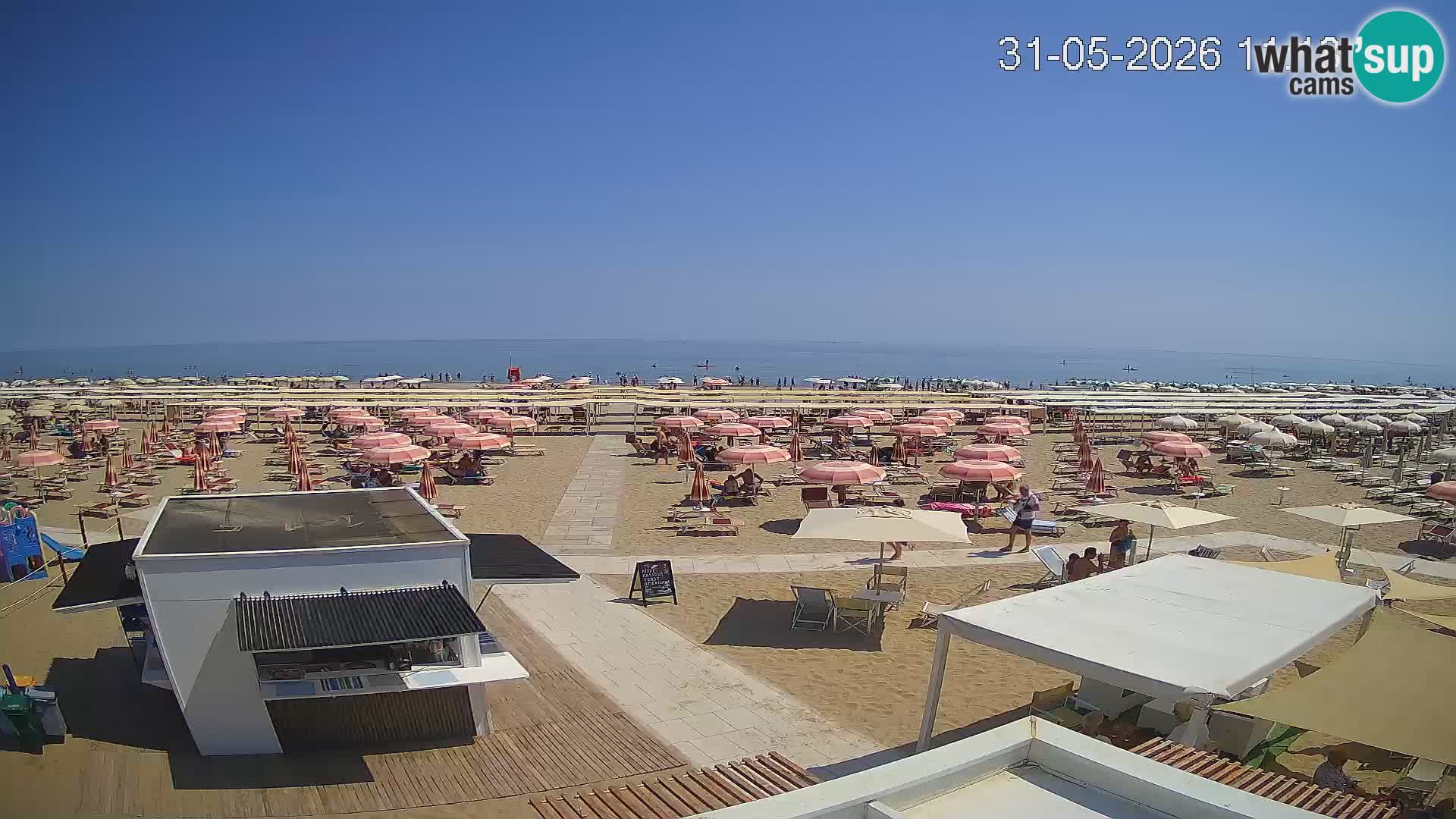 Spletna kamera plaža Riccione – Bagni Oreste spiaggia 115 – Italija