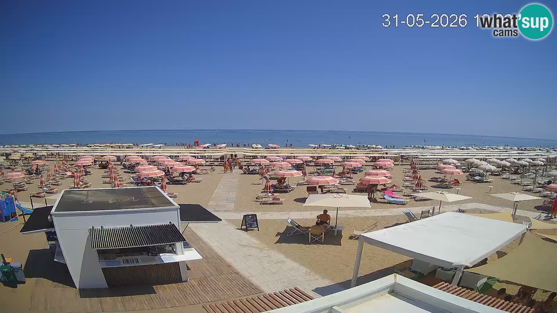 Spletna kamera plaža Riccione – Bagni Oreste spiaggia 115 – Italija