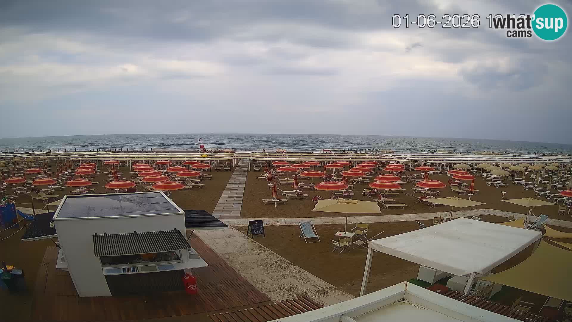 Web kamera plaža Riccione – Bagni Oreste spiaggia 115 – Italija