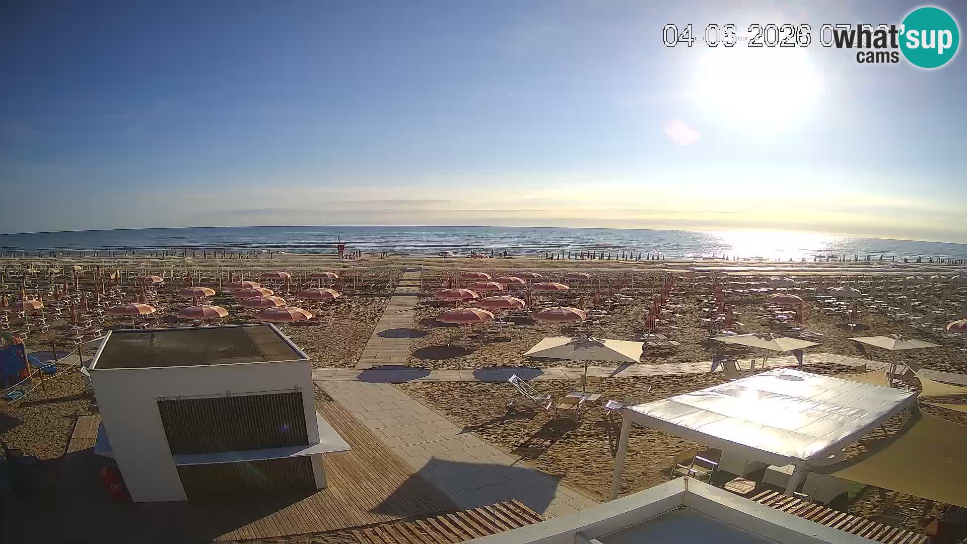 Spletna kamera plaža Riccione – Bagni Oreste spiaggia 115 – Italija