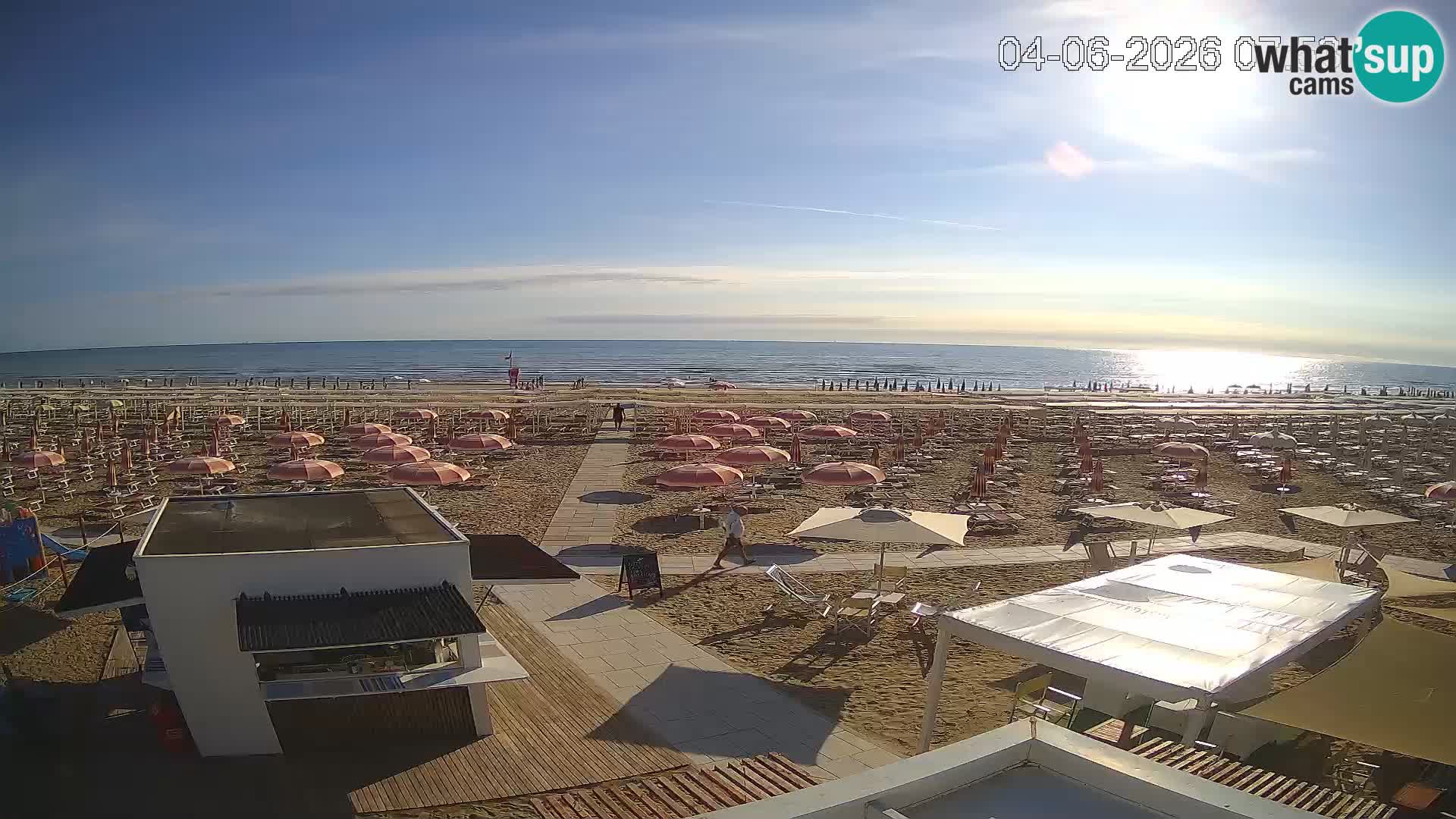 Live webcam Riccione Strand – Bagni Oreste spiaggia 115 – Italien