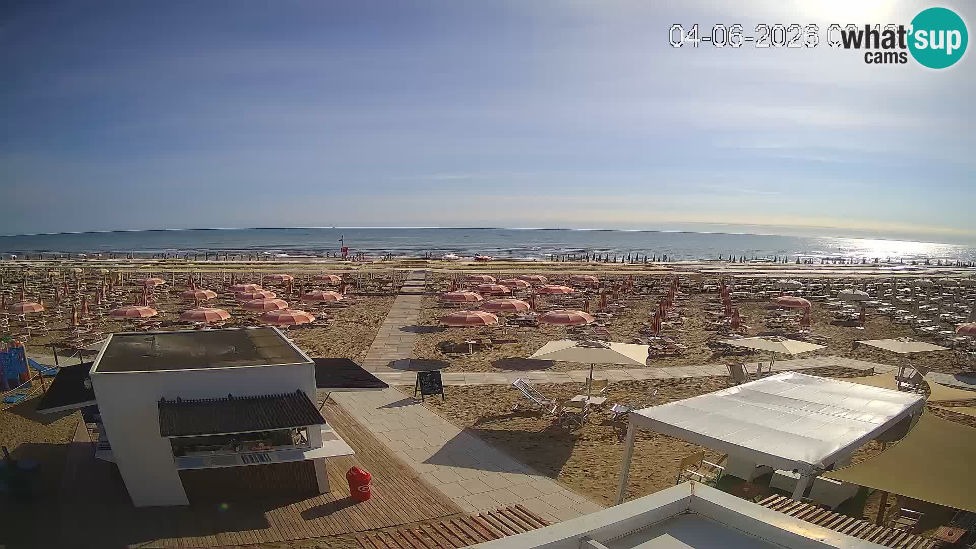 Live webcam Riccione Strand – Bagni Oreste spiaggia 115 – Italien