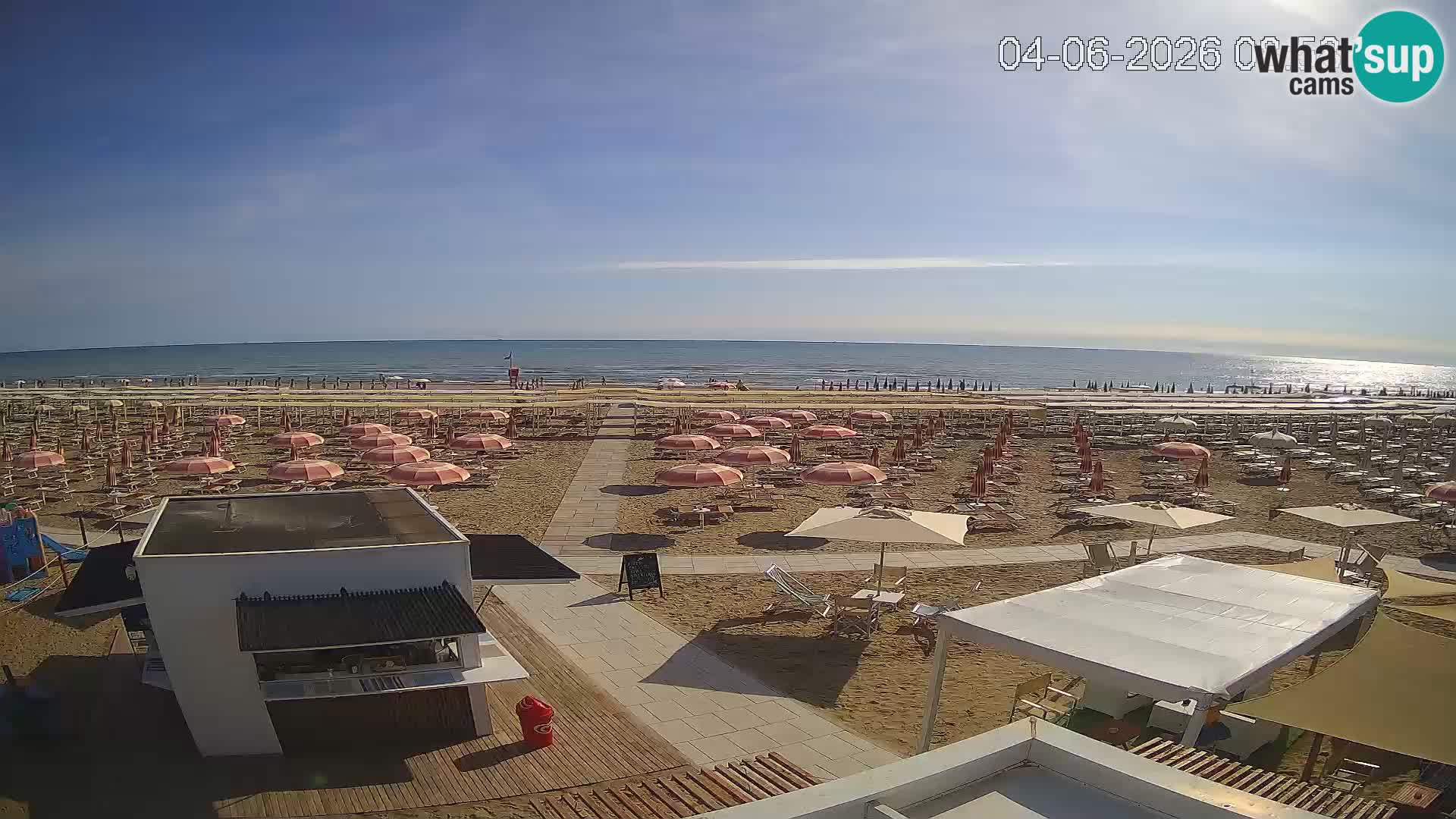 Spletna kamera plaža Riccione – Bagni Oreste spiaggia 115 – Italija