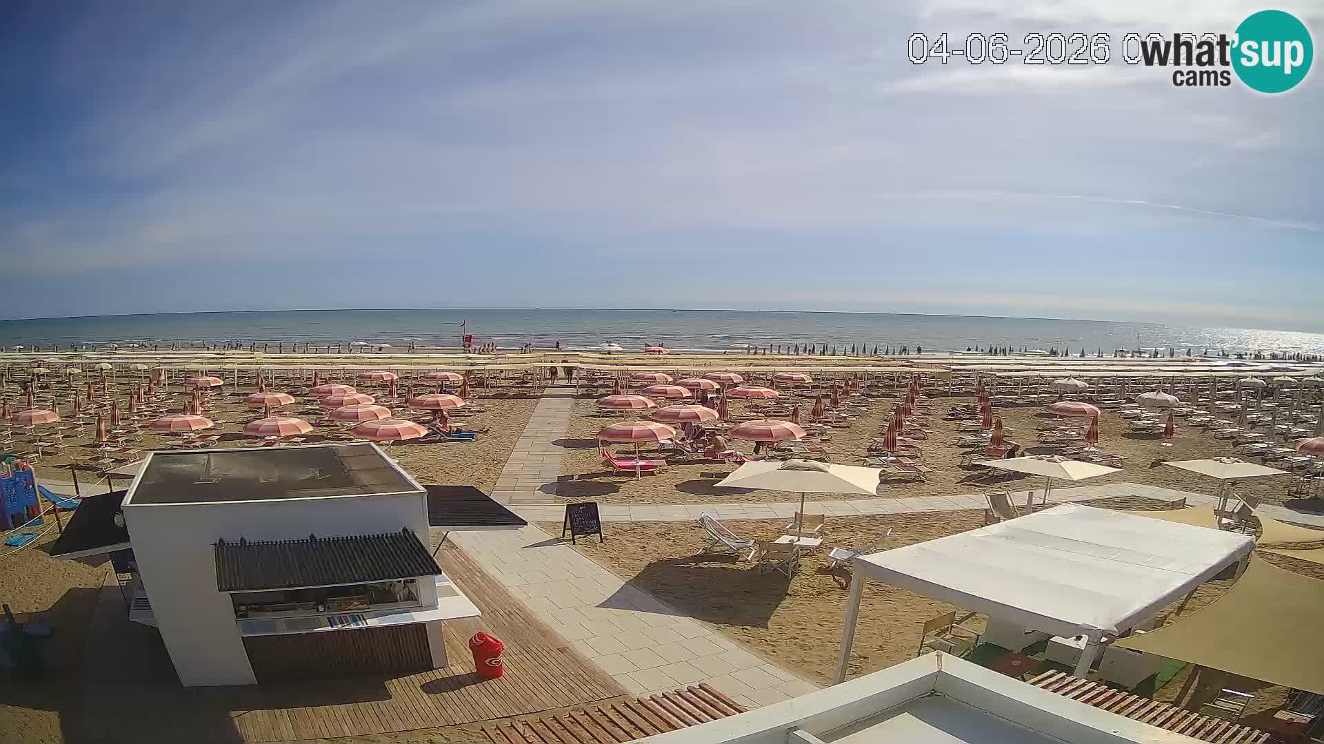 Live webcam Riccione Strand – Bagni Oreste spiaggia 115 – Italien