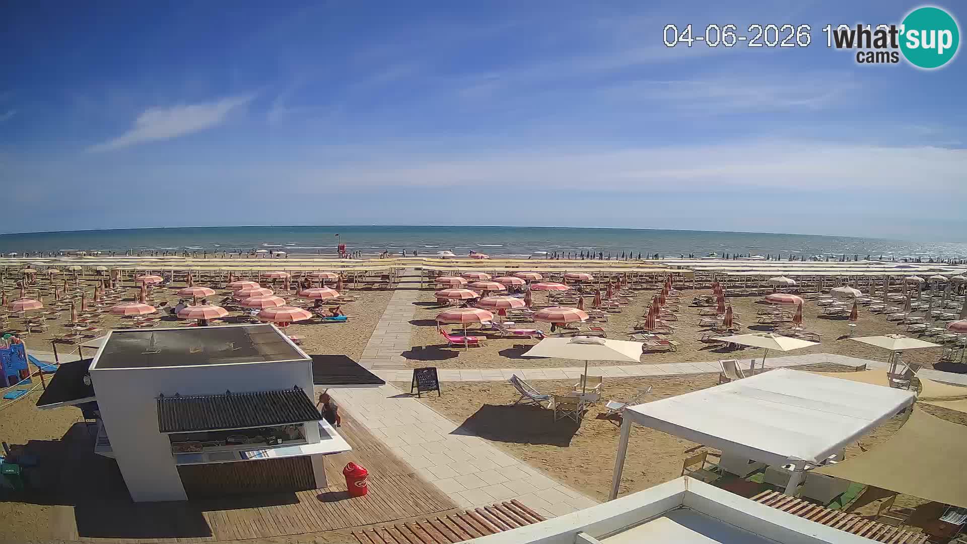 Live webcam Riccione Strand – Bagni Oreste spiaggia 115 – Italien