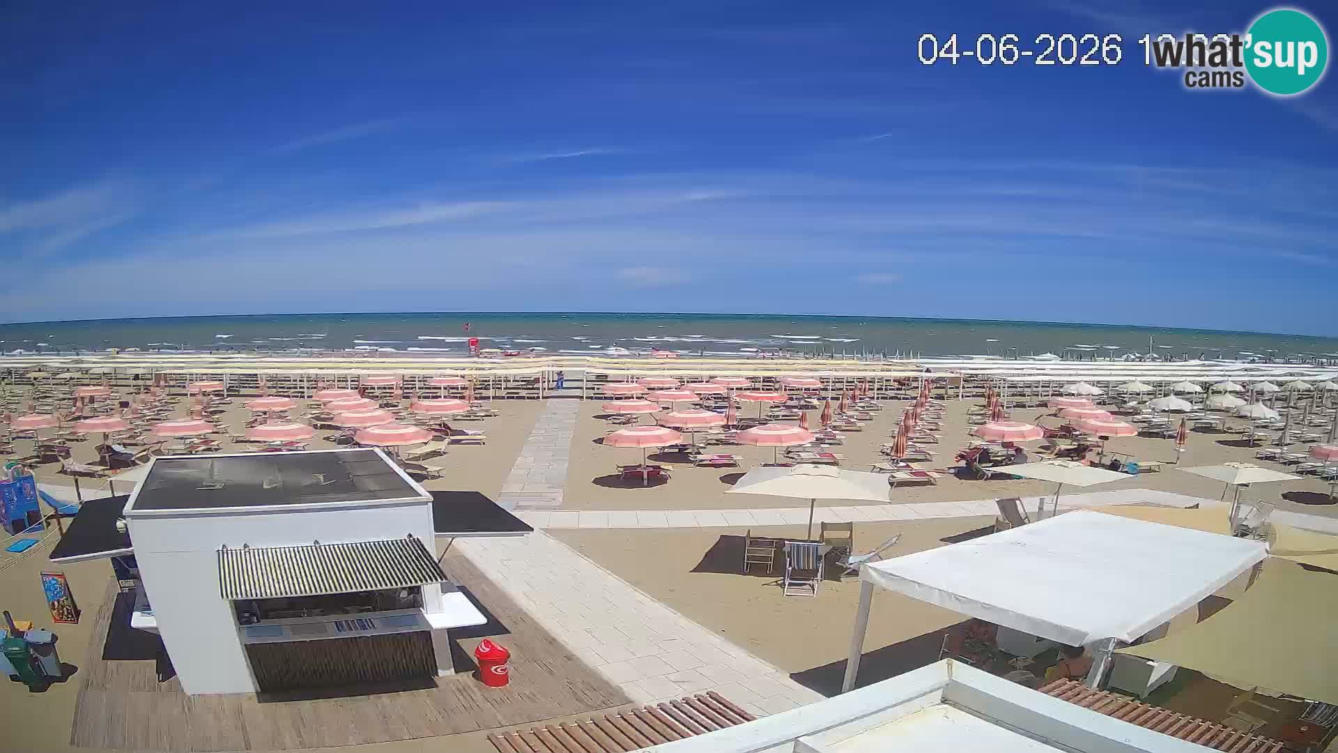 Live webcam Riccione Strand – Bagni Oreste spiaggia 115 – Italien