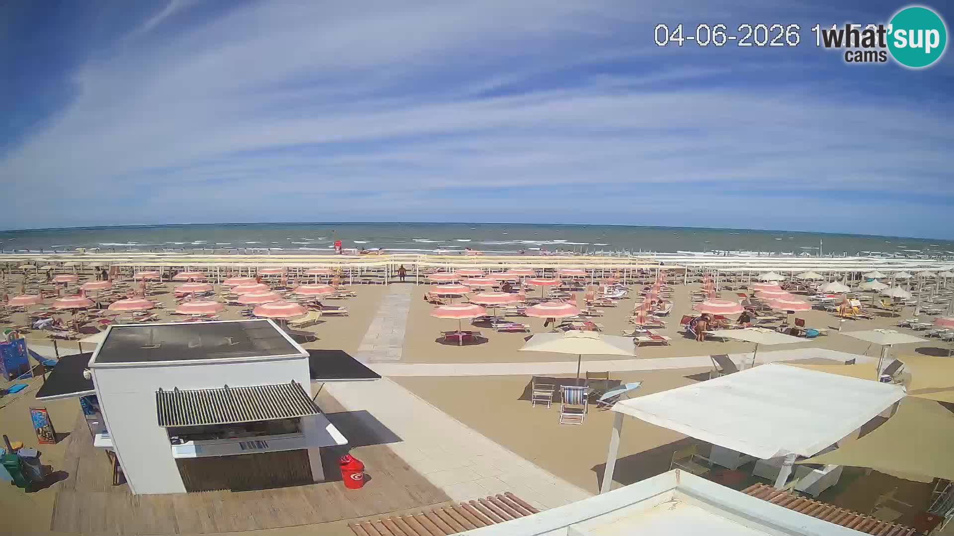Live webcam Riccione Strand – Bagni Oreste spiaggia 115 – Italien