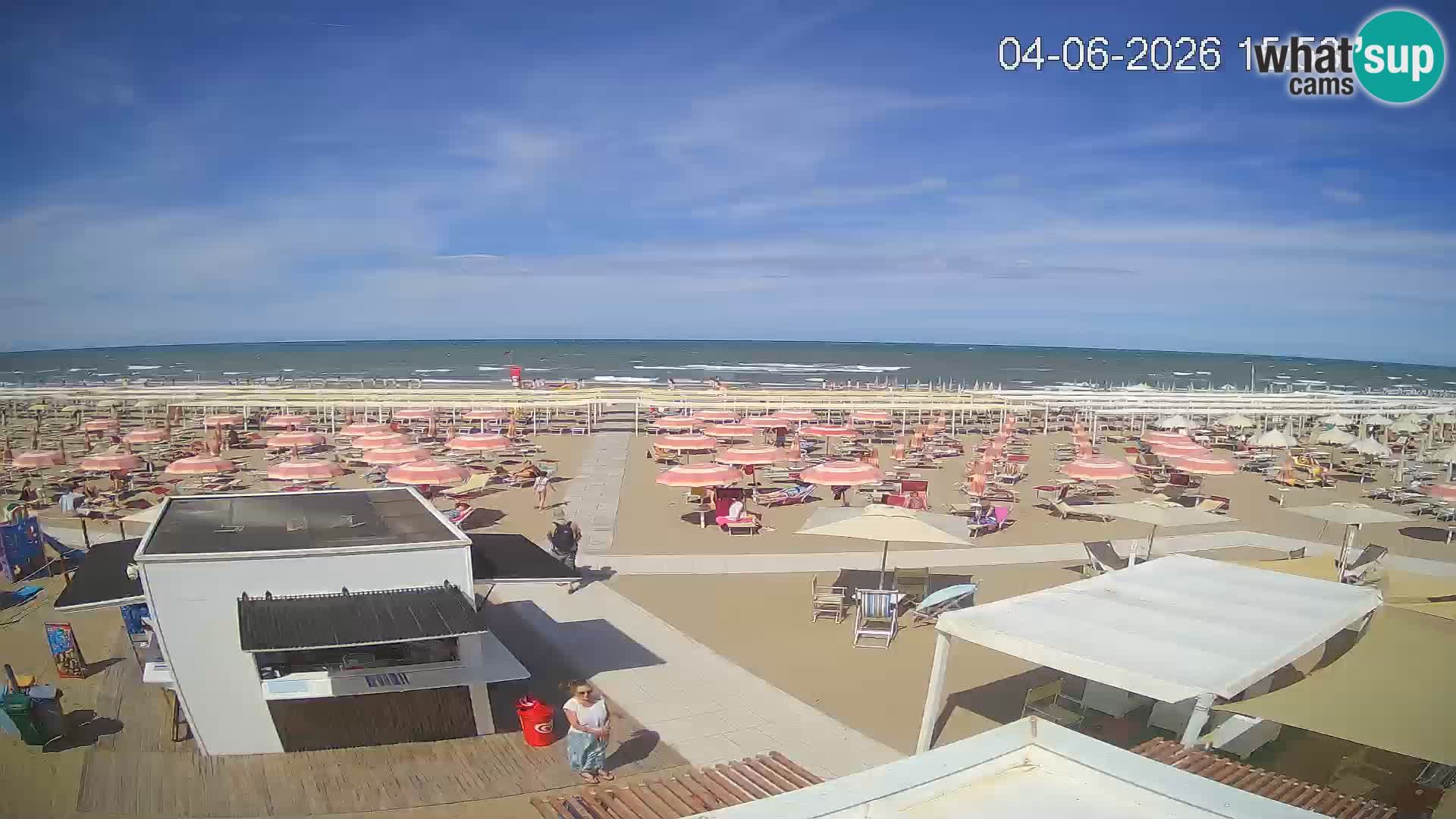 Live webcam Riccione Strand – Bagni Oreste spiaggia 115 – Italien