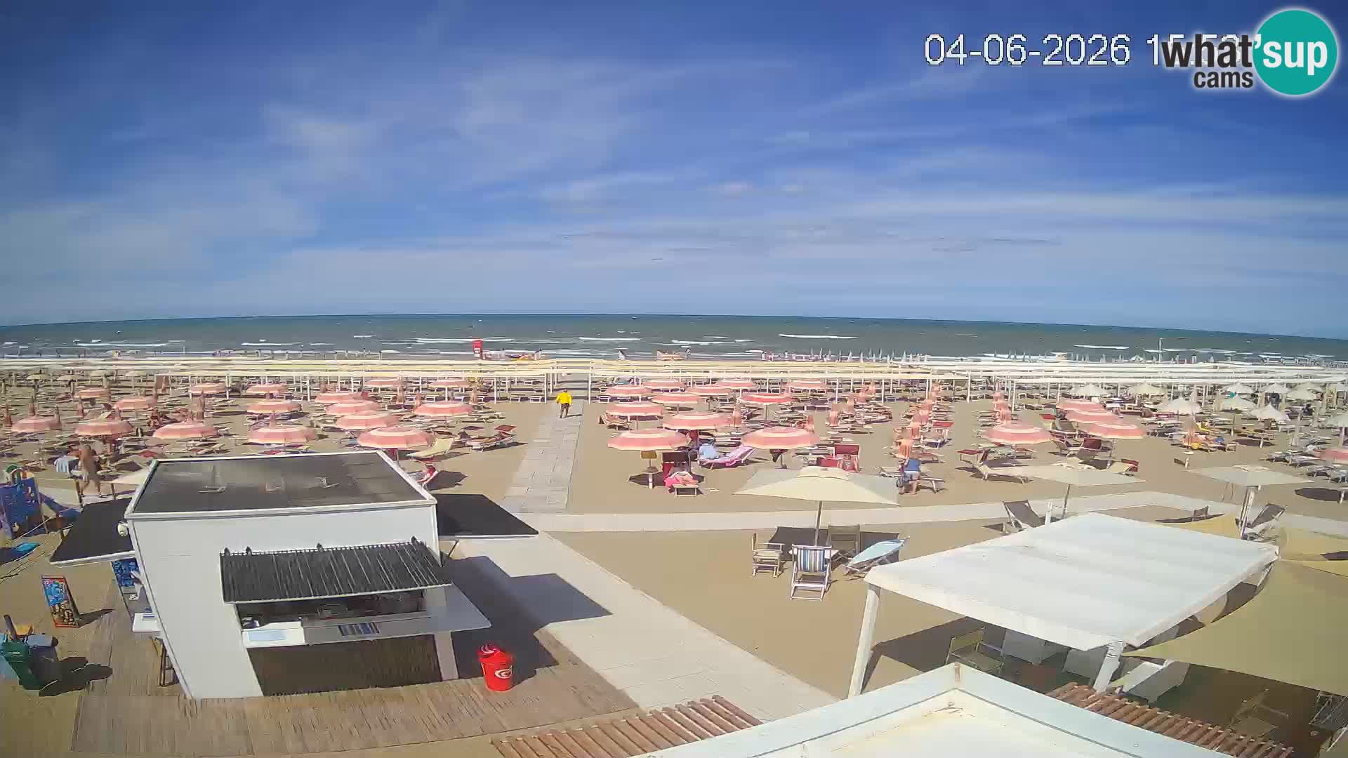 Spletna kamera plaža Riccione – Bagni Oreste spiaggia 115 – Italija