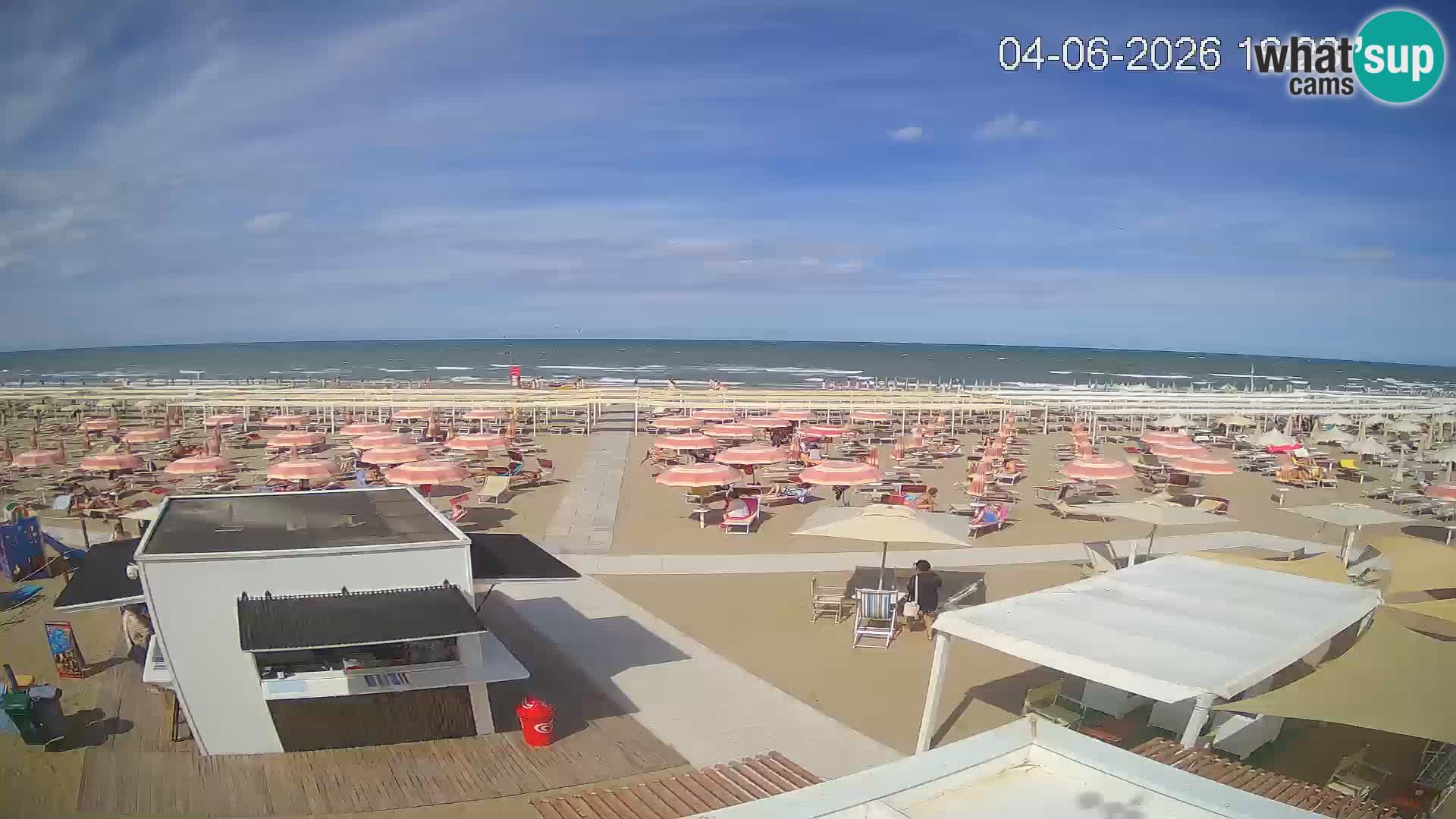 Live webcam Riccione Strand – Bagni Oreste spiaggia 115 – Italien