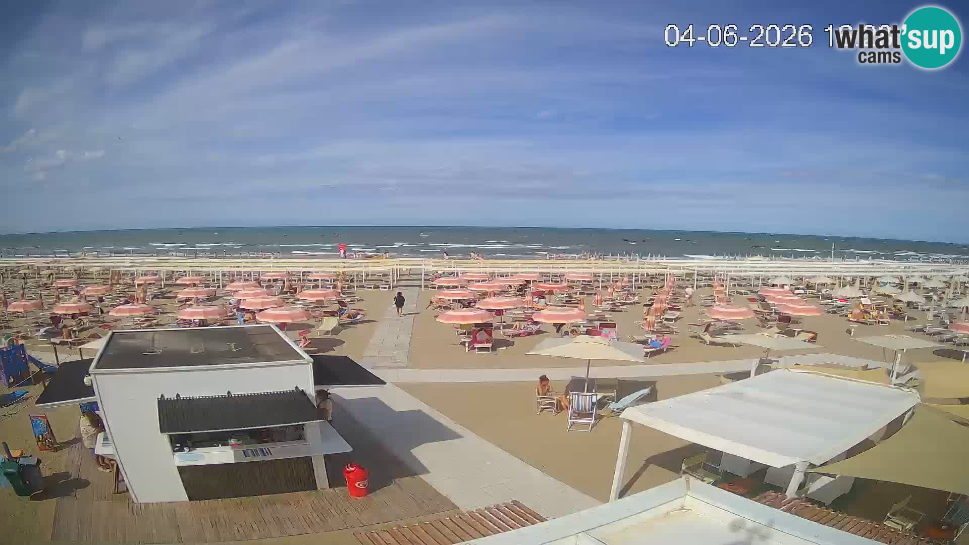 Webcam Riccione plage – Bagni Oreste spiaggia 115 – Italie