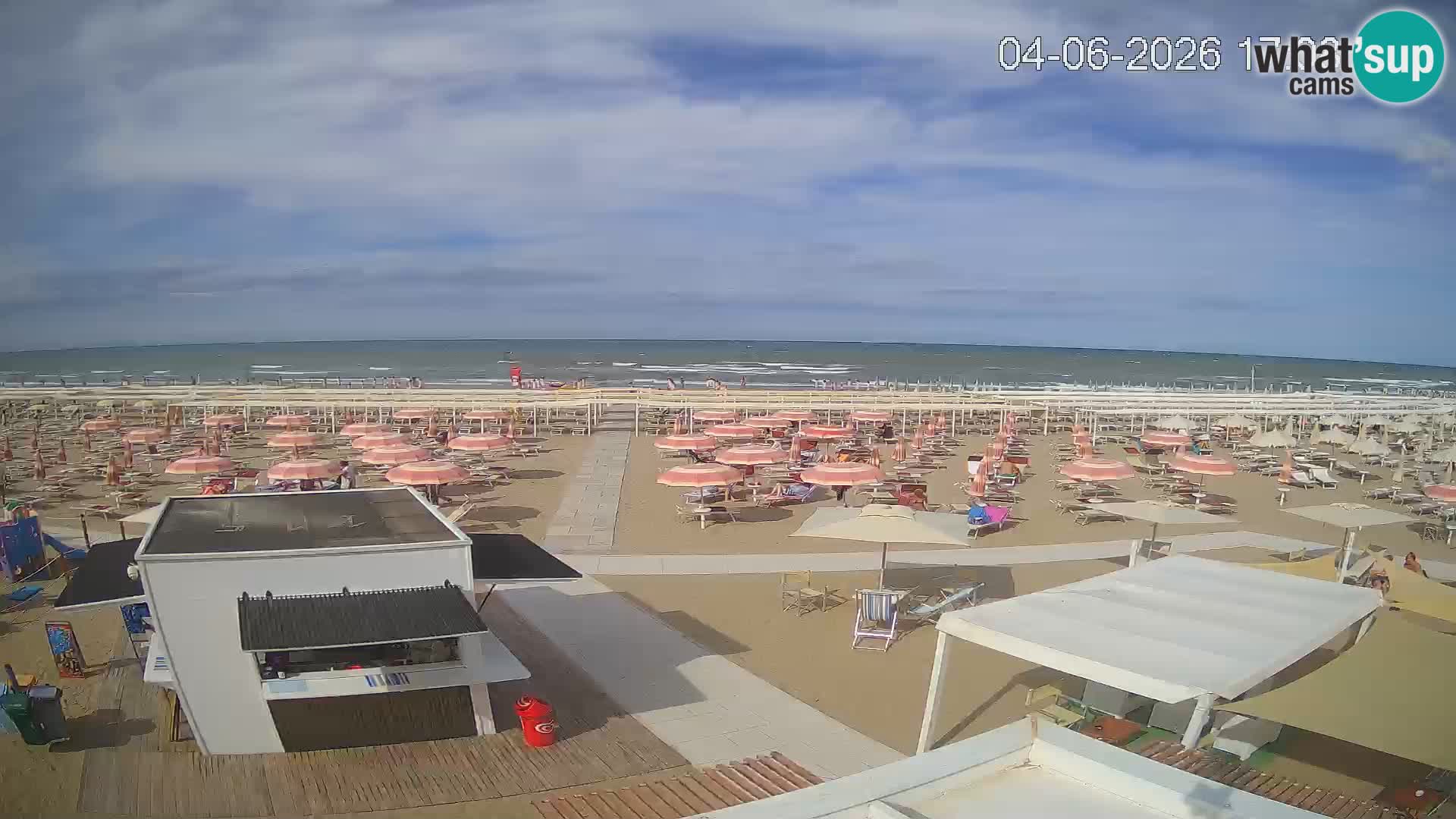 Spletna kamera plaža Riccione – Bagni Oreste spiaggia 115 – Italija