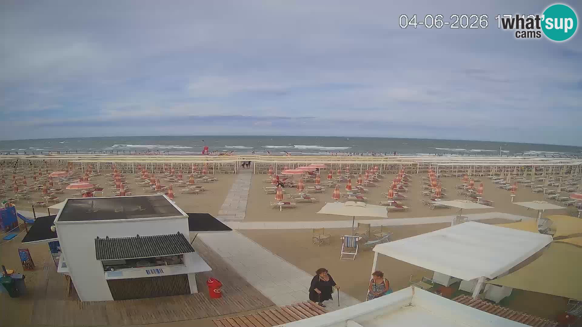 Live webcam Riccione Strand – Bagni Oreste spiaggia 115 – Italien