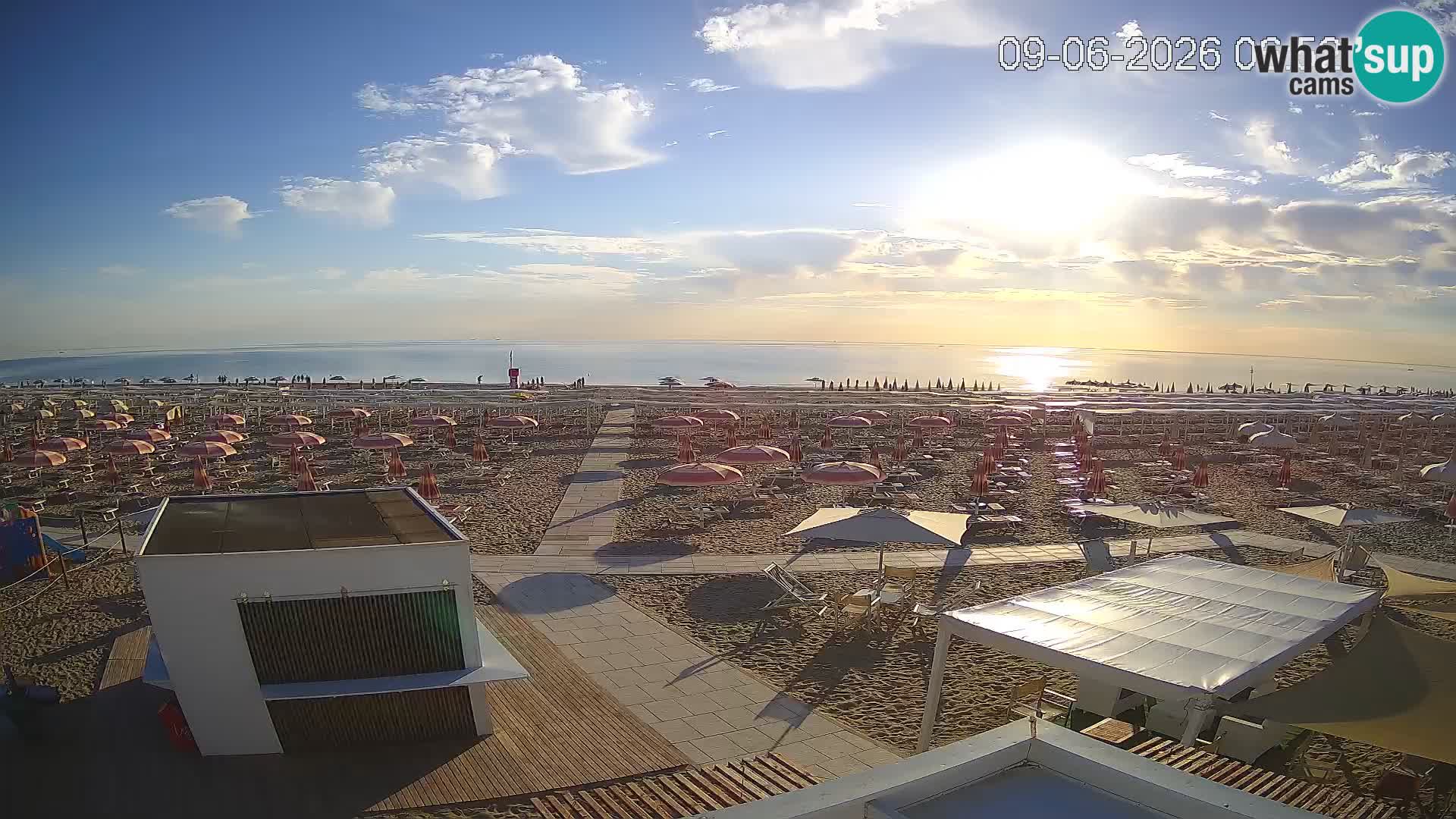 Camera en vivo playa Riccione – Bagni Oreste spiaggia 115 – Italia