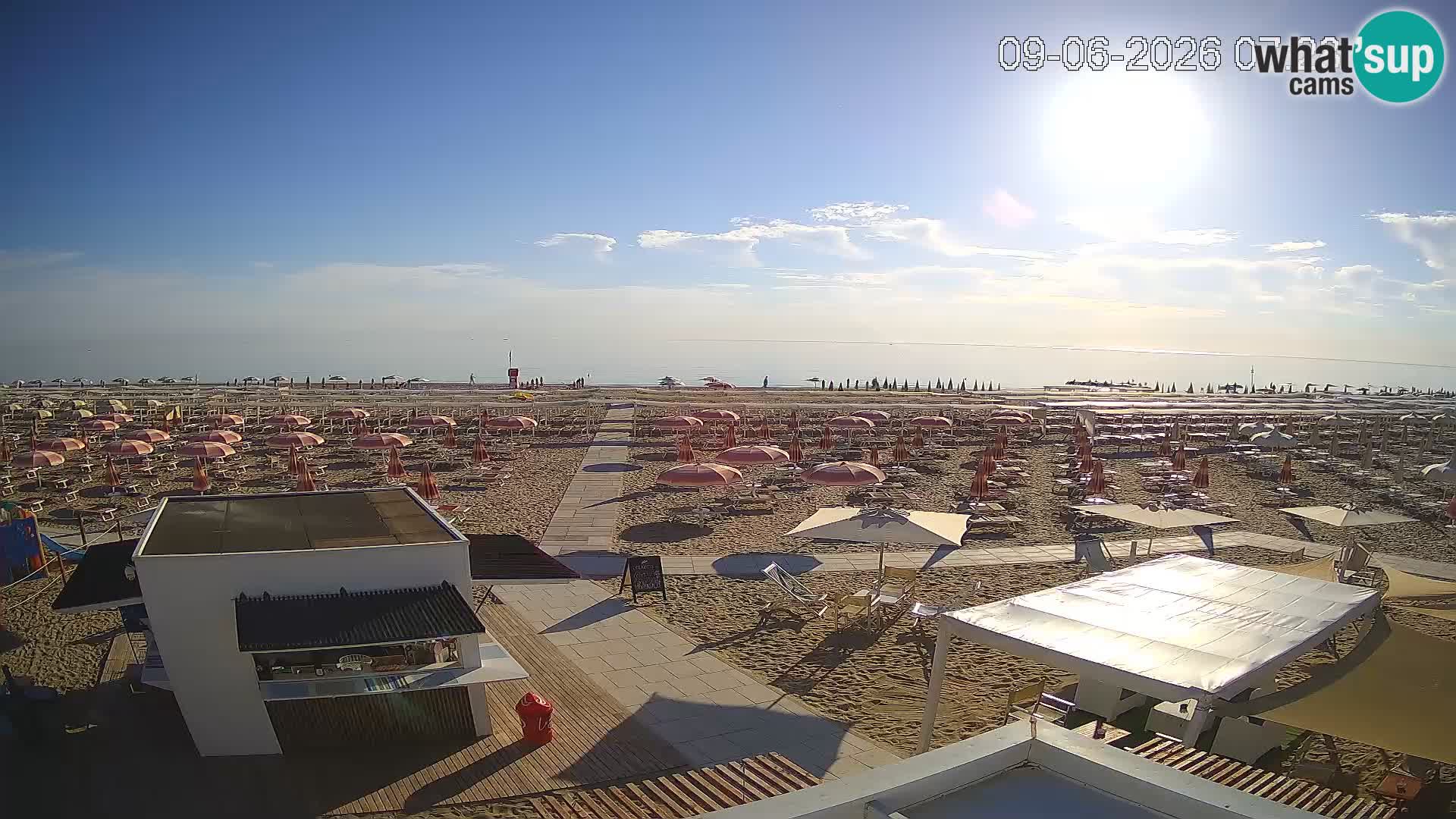 Webcam Riccione plage – Bagni Oreste spiaggia 115 – Italie