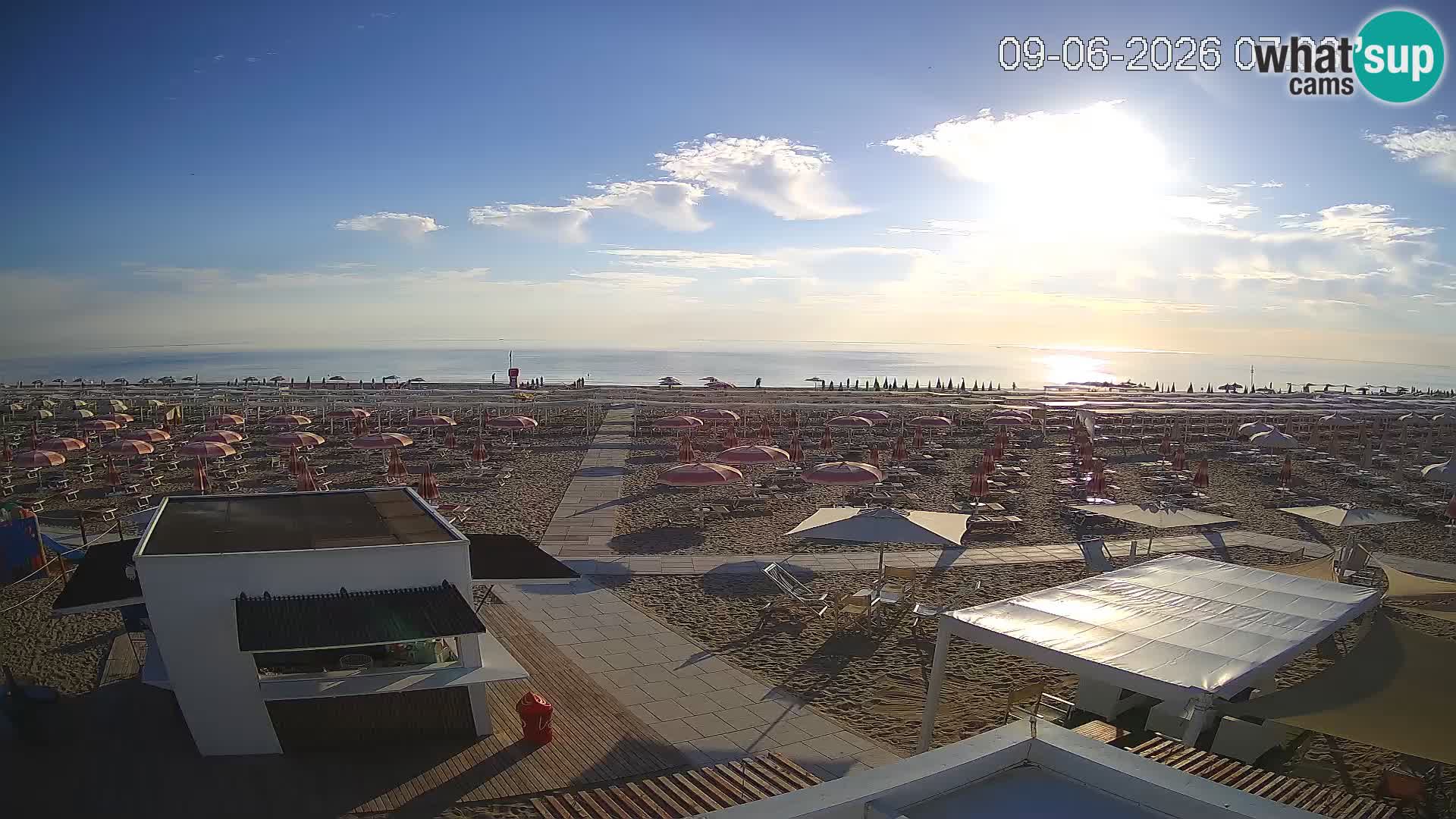 Spletna kamera plaža Riccione – Bagni Oreste spiaggia 115 – Italija