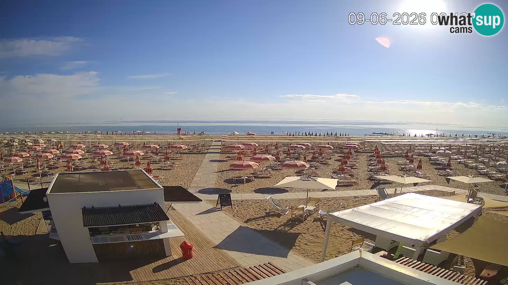 Spletna kamera plaža Riccione – Bagni Oreste spiaggia 115 – Italija