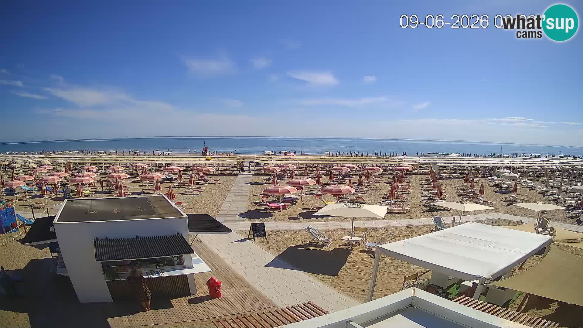 Spletna kamera plaža Riccione – Bagni Oreste spiaggia 115 – Italija