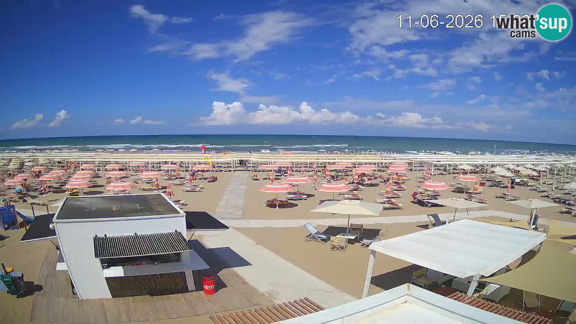 Camera en vivo playa Riccione – Bagni Oreste spiaggia 115 – Italia