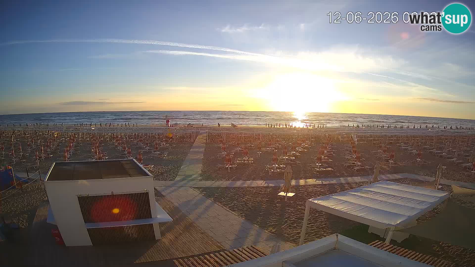 Web kamera plaža Riccione – Bagni Oreste spiaggia 115 – Italija