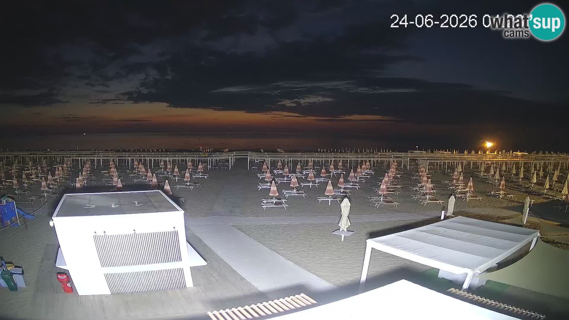 Spletna kamera plaža Riccione – Bagni Oreste spiaggia 115 – Italija