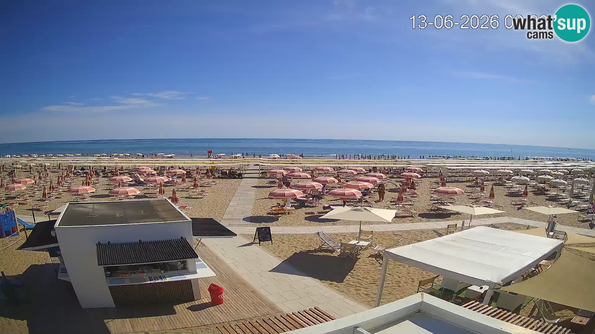Spletna kamera plaža Riccione – Bagni Oreste spiaggia 115 – Italija