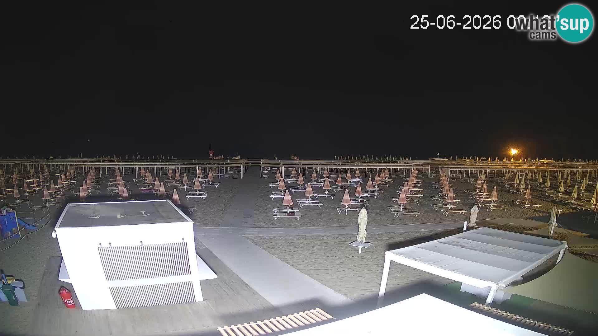 Live webcam Riccione Strand – Bagni Oreste spiaggia 115 – Italien
