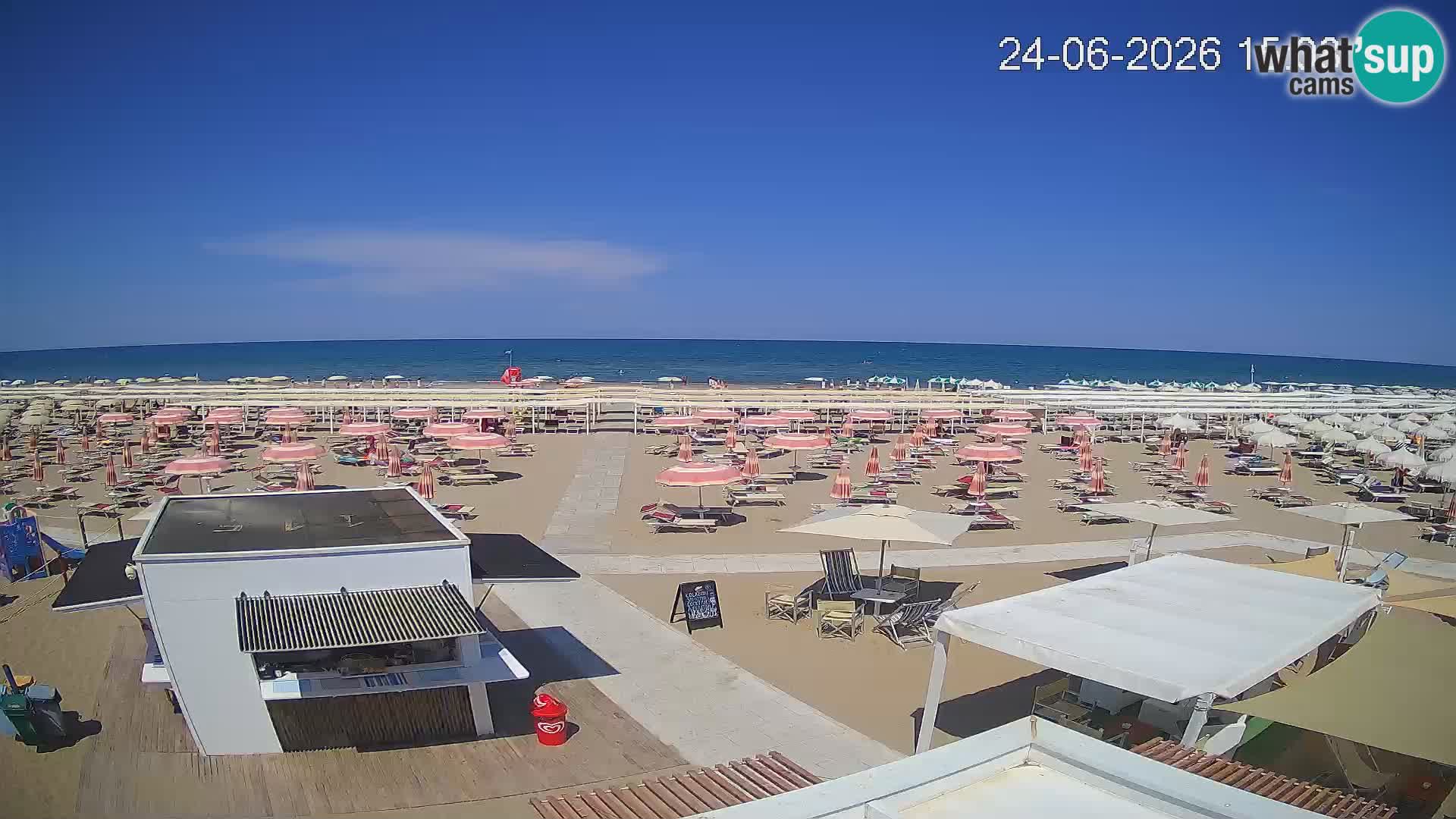 Web kamera plaža Riccione – Bagni Oreste spiaggia 115 – Italija