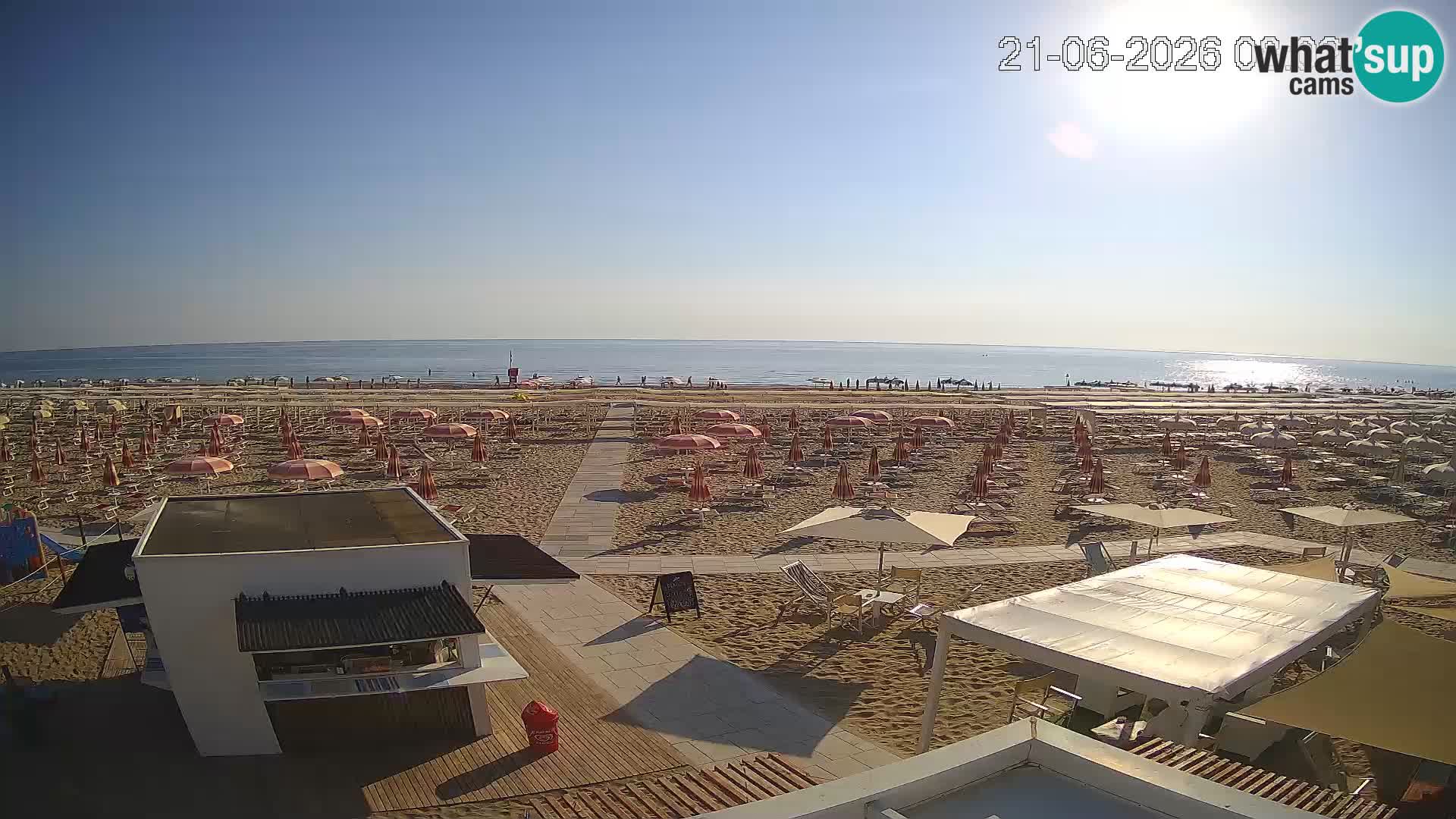 Web kamera plaža Riccione – Bagni Oreste spiaggia 115 – Italija