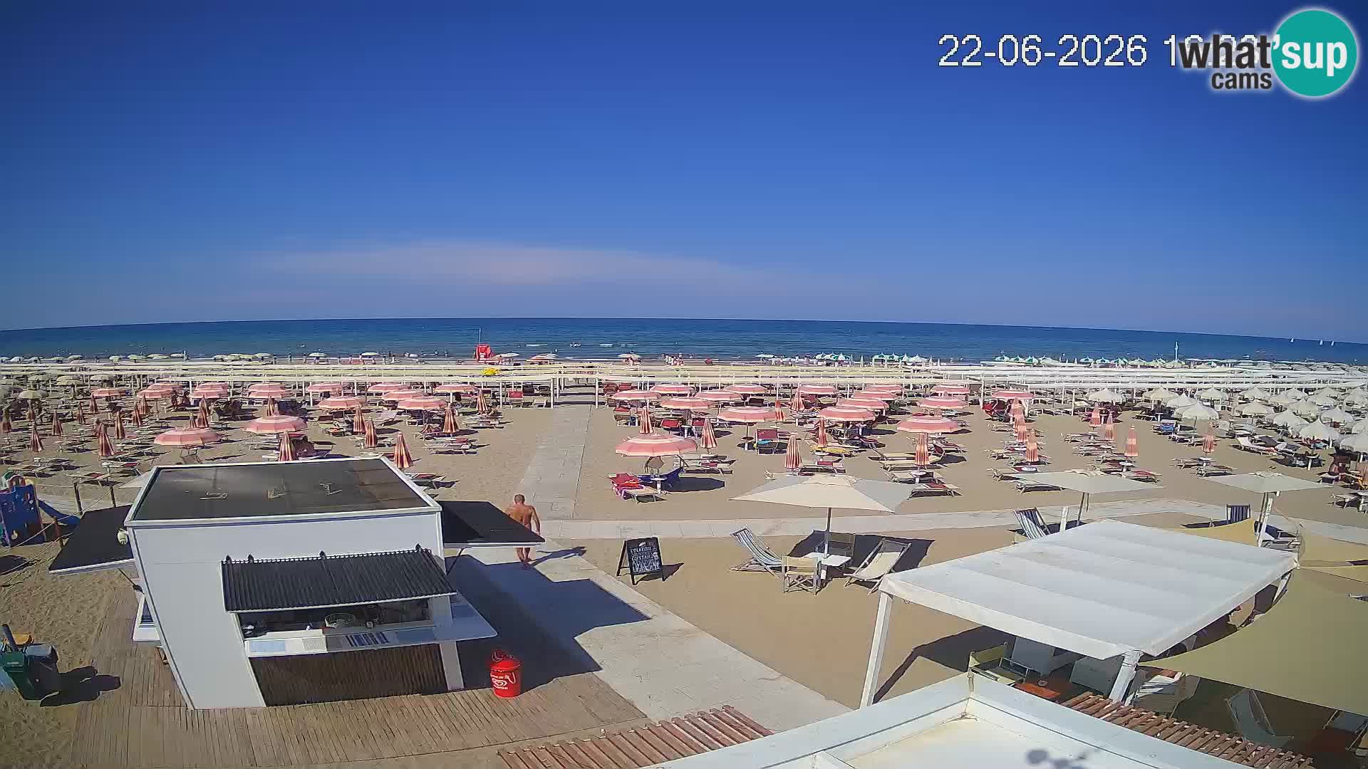 Webcam Riccione plage – Bagni Oreste spiaggia 115 – Italie