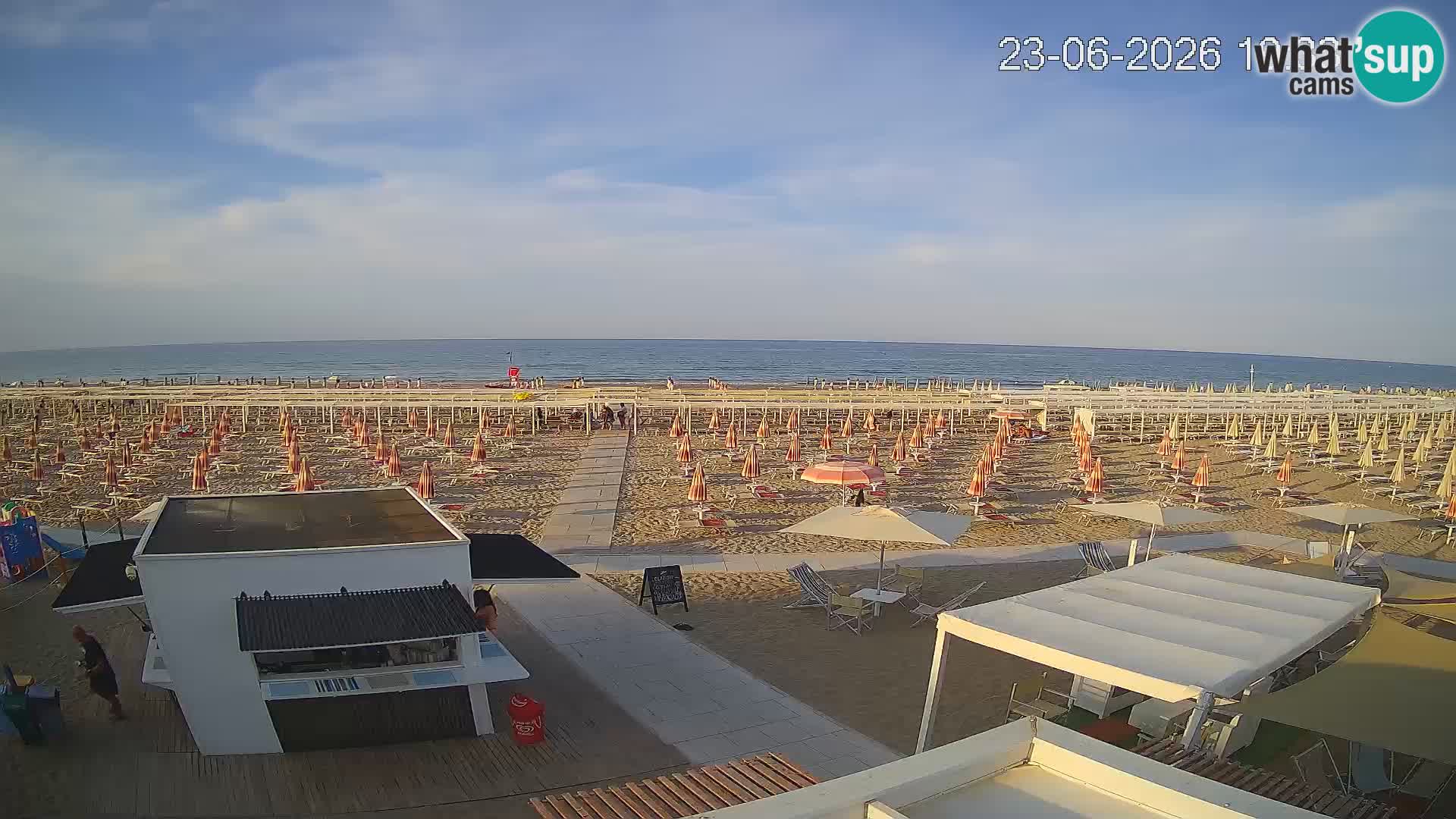 Webcam Riccione plage – Bagni Oreste spiaggia 115 – Italie
