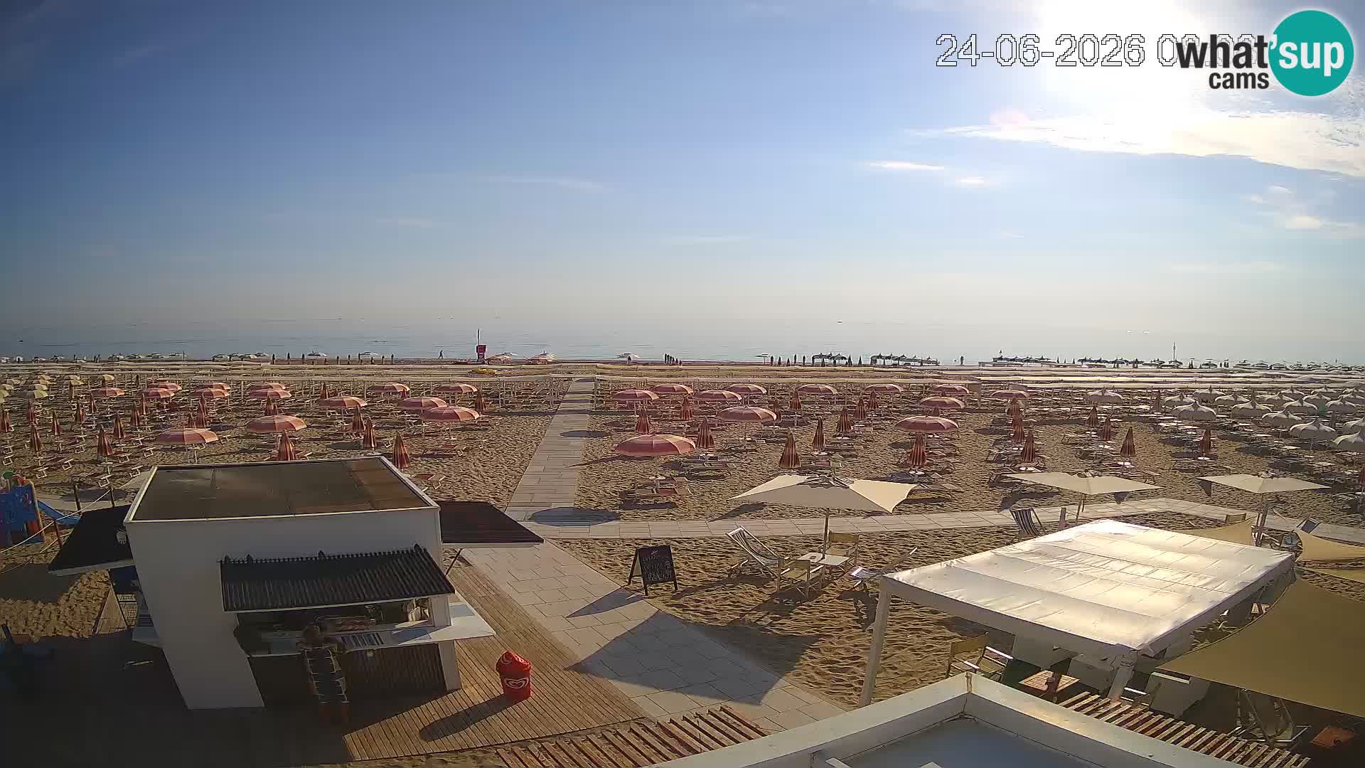 Spletna kamera plaža Riccione – Bagni Oreste spiaggia 115 – Italija