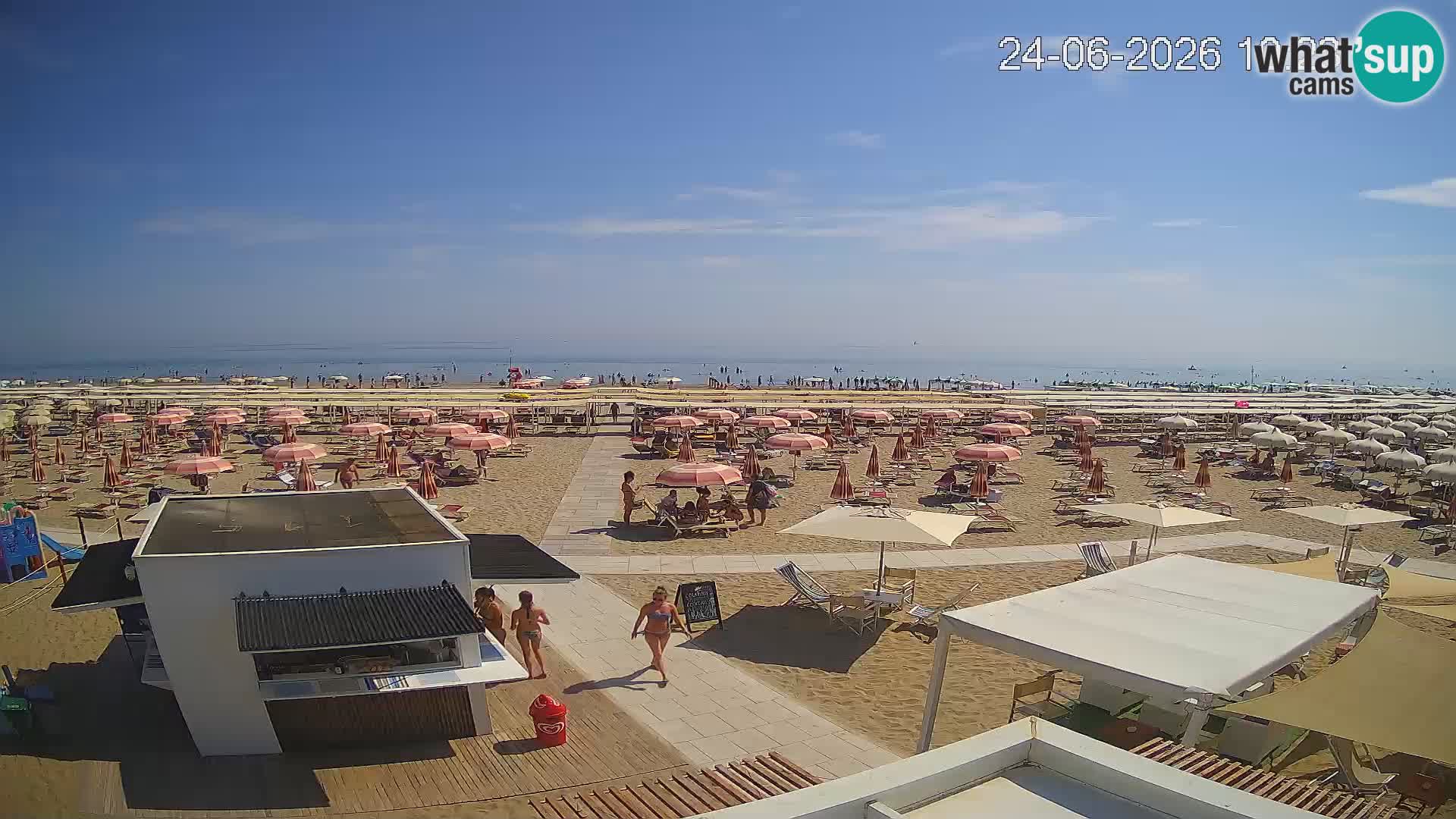 Spletna kamera plaža Riccione – Bagni Oreste spiaggia 115 – Italija