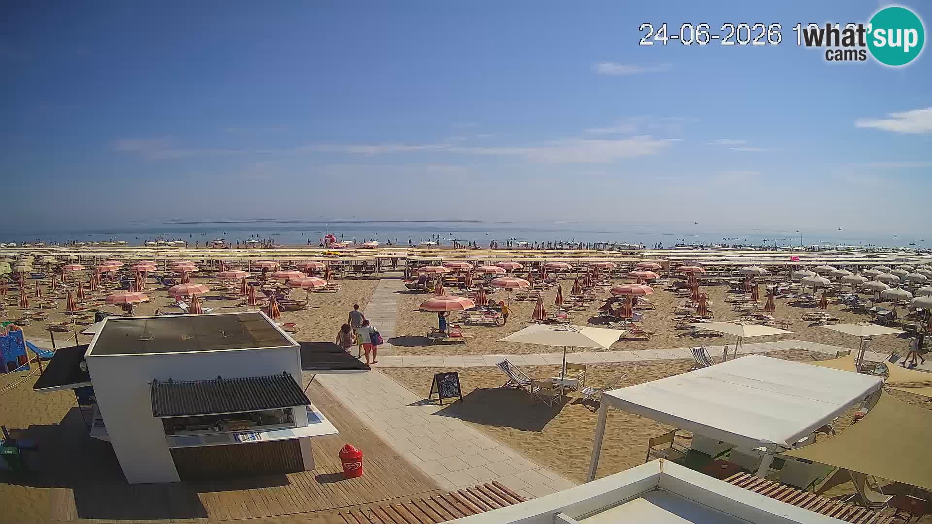 Spletna kamera plaža Riccione – Bagni Oreste spiaggia 115 – Italija