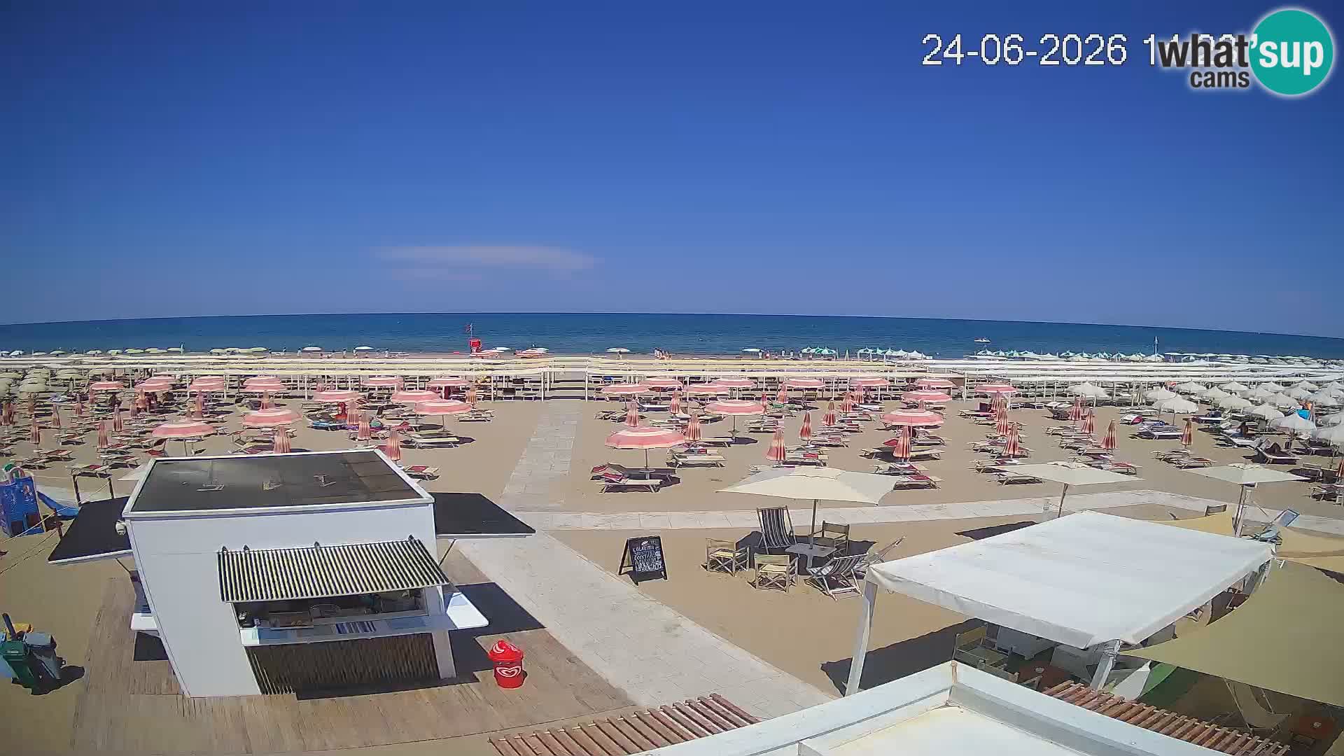 Camera en vivo playa Riccione – Bagni Oreste spiaggia 115 – Italia