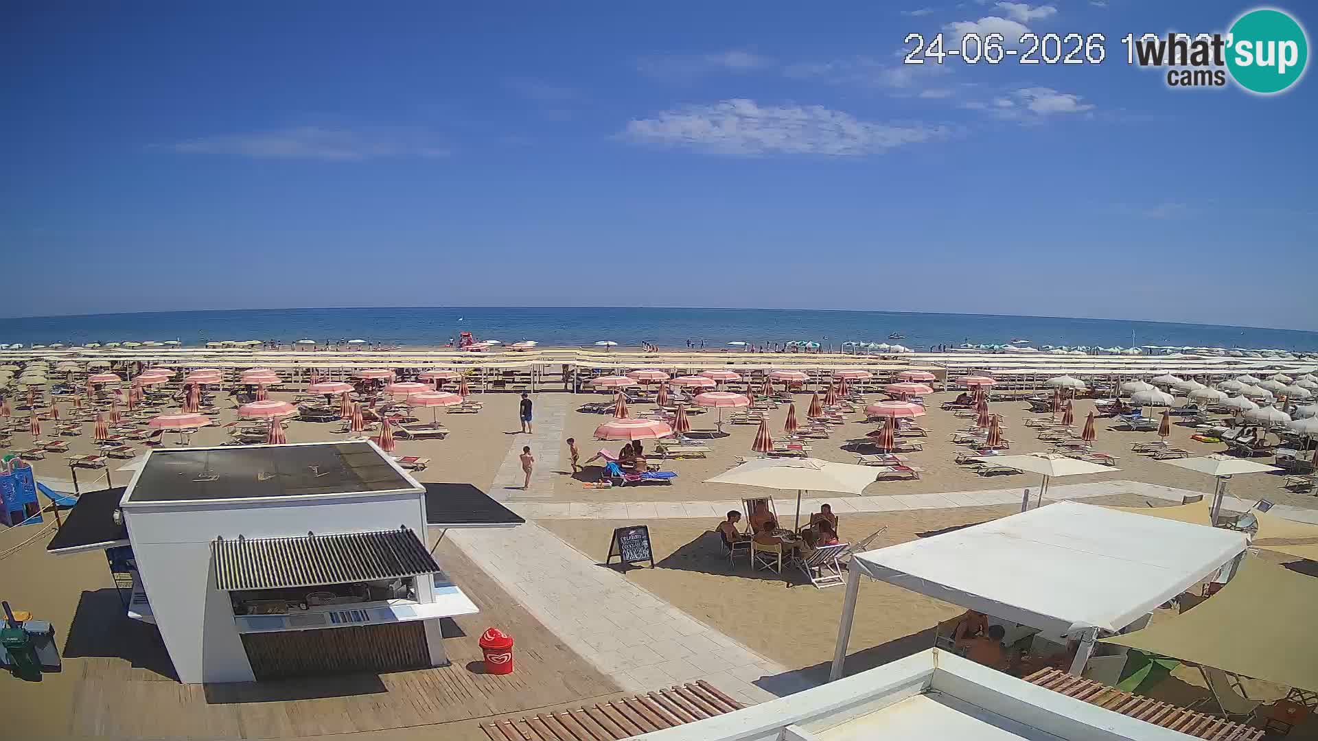 Webcam Riccione plage – Bagni Oreste spiaggia 115 – Italie