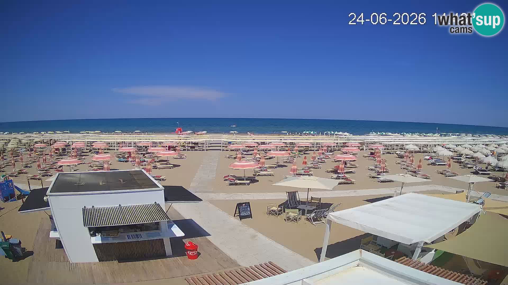 Webcam Riccione plage – Bagni Oreste spiaggia 115 – Italie