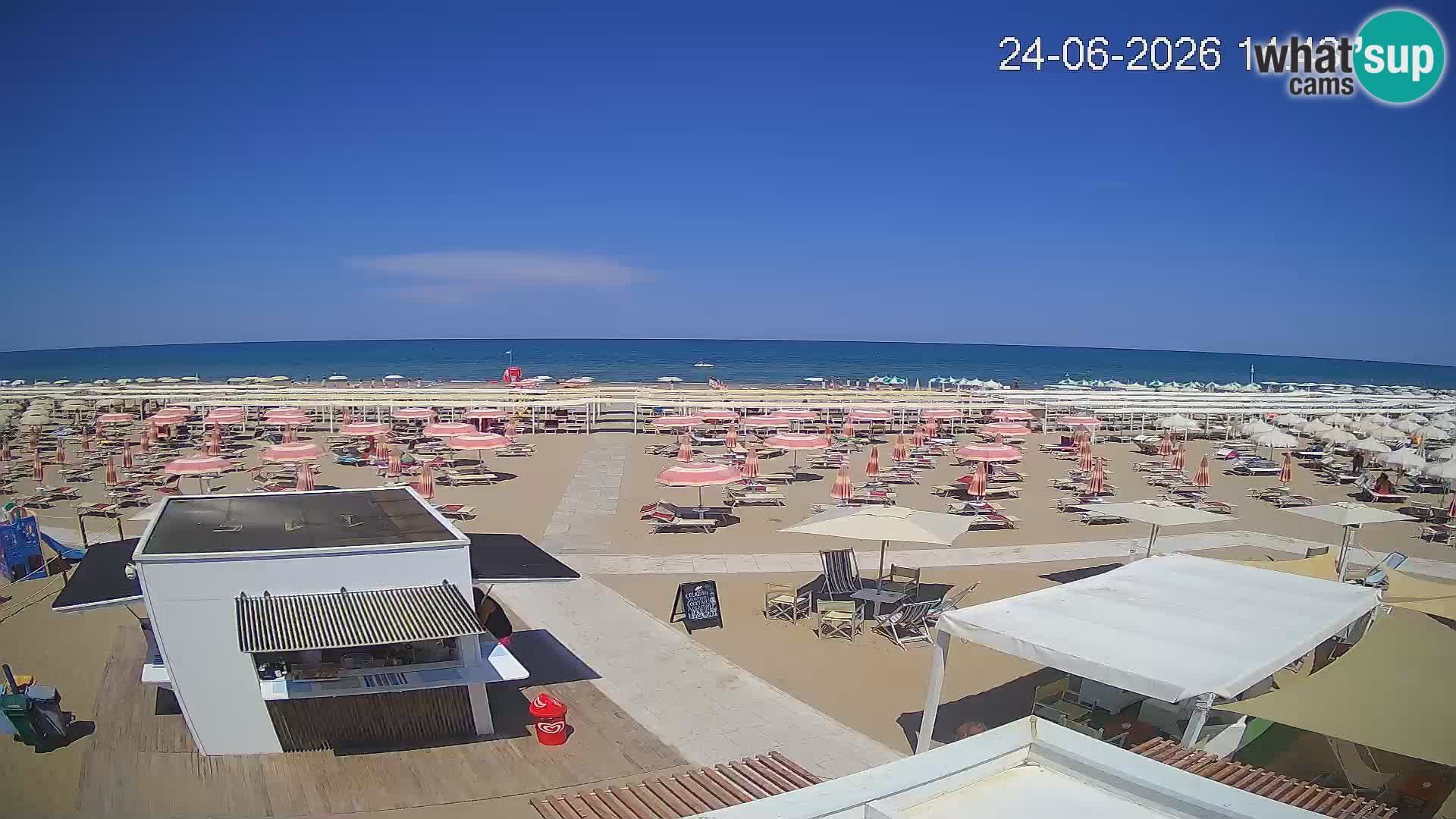 Web kamera plaža Riccione – Bagni Oreste spiaggia 115 – Italija