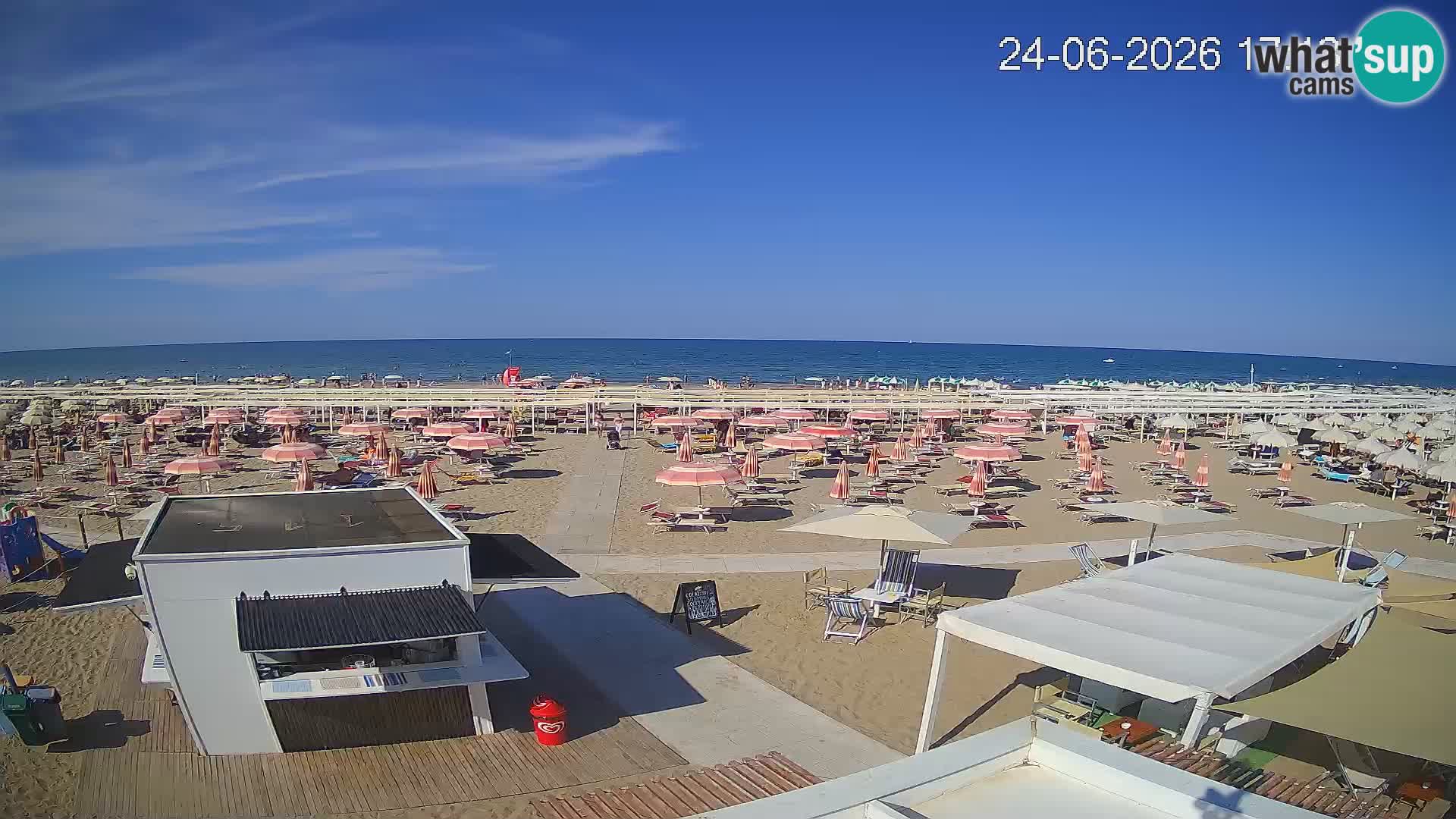 Web kamera plaža Riccione – Bagni Oreste spiaggia 115 – Italija