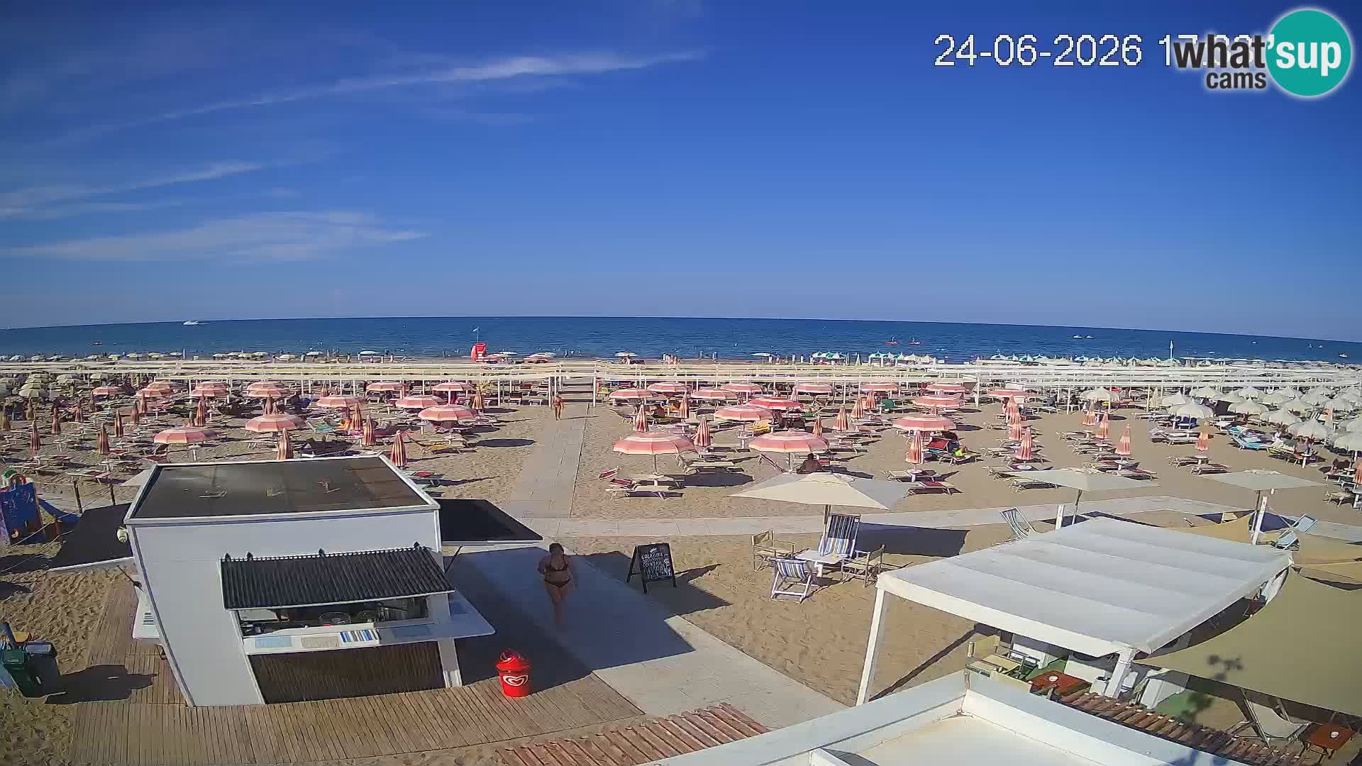 Web kamera plaža Riccione – Bagni Oreste spiaggia 115 – Italija