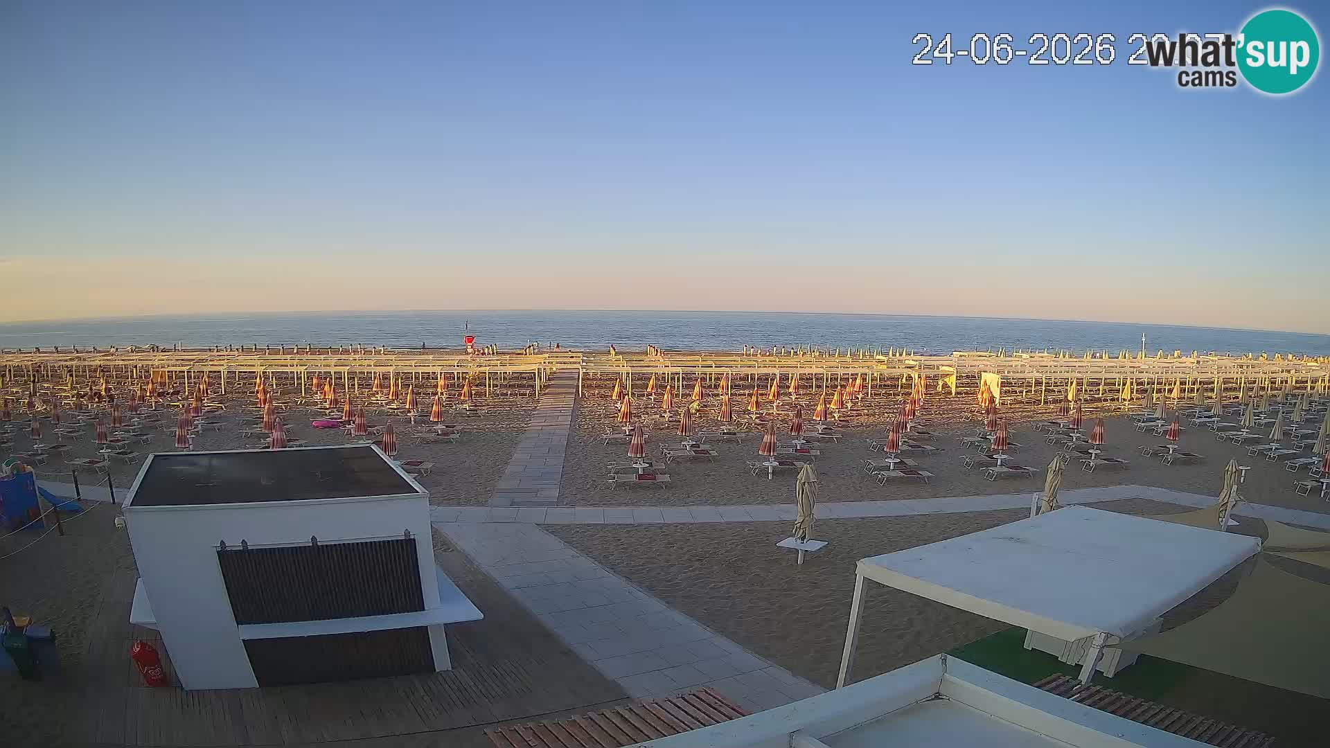 Web kamera plaža Riccione – Bagni Oreste spiaggia 115 – Italija