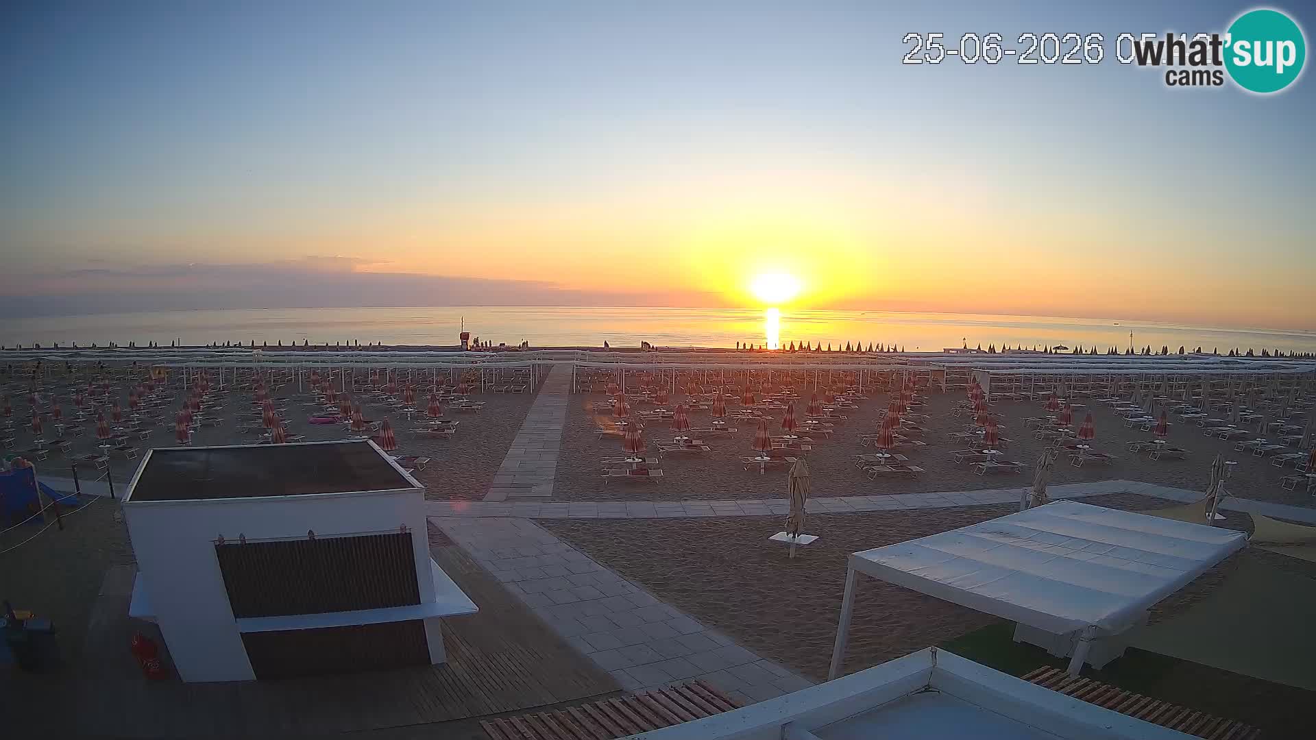 Live webcam Riccione Strand – Bagni Oreste spiaggia 115 – Italien