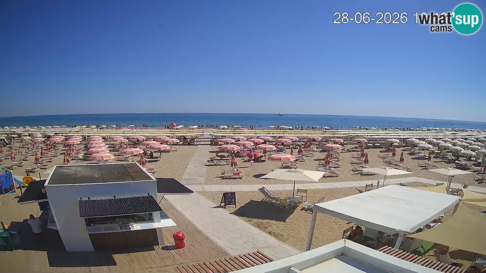 Live webcam Riccione Strand – Bagni Oreste spiaggia 115 – Italien