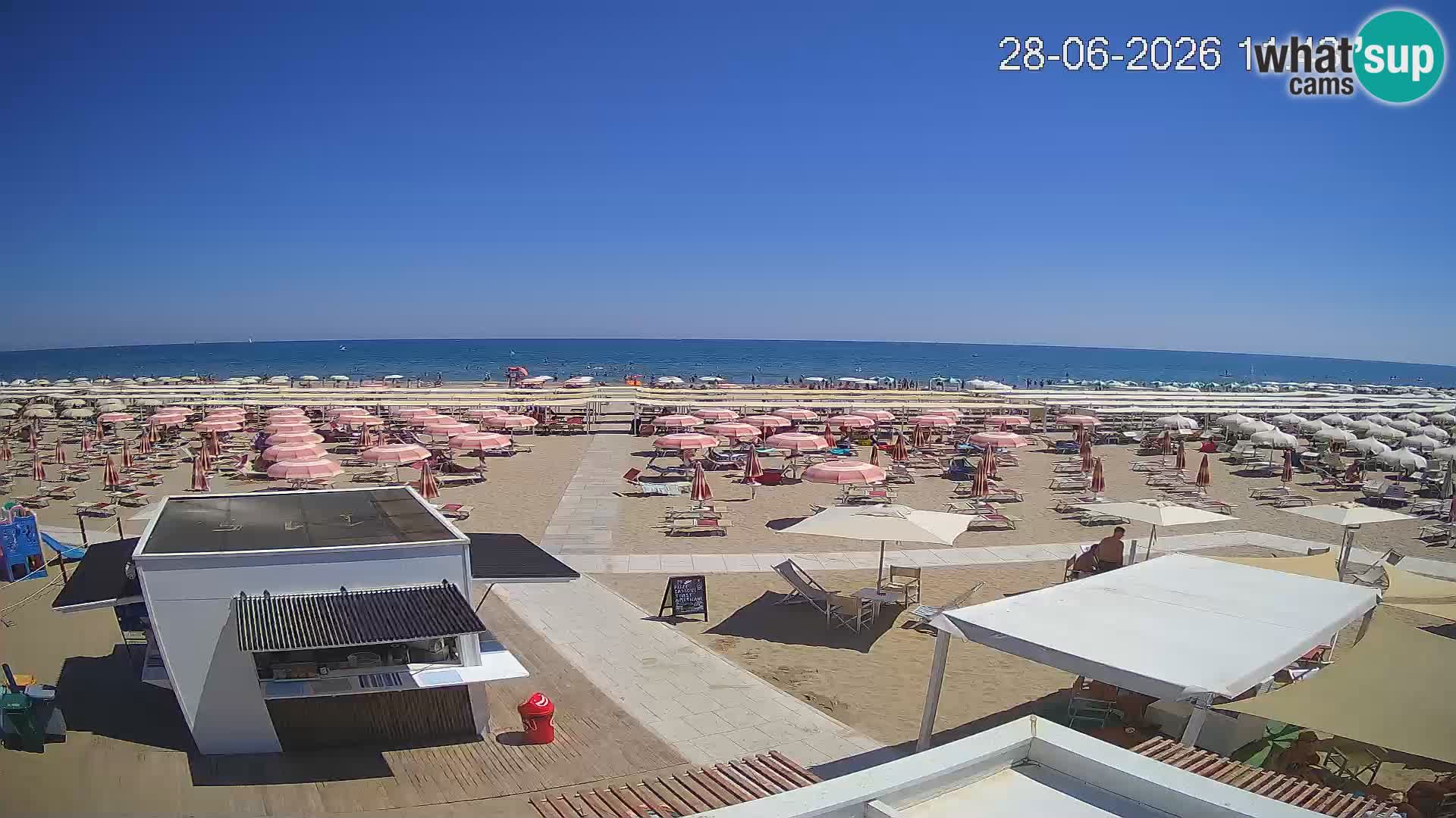 Live webcam Riccione Strand – Bagni Oreste spiaggia 115 – Italien