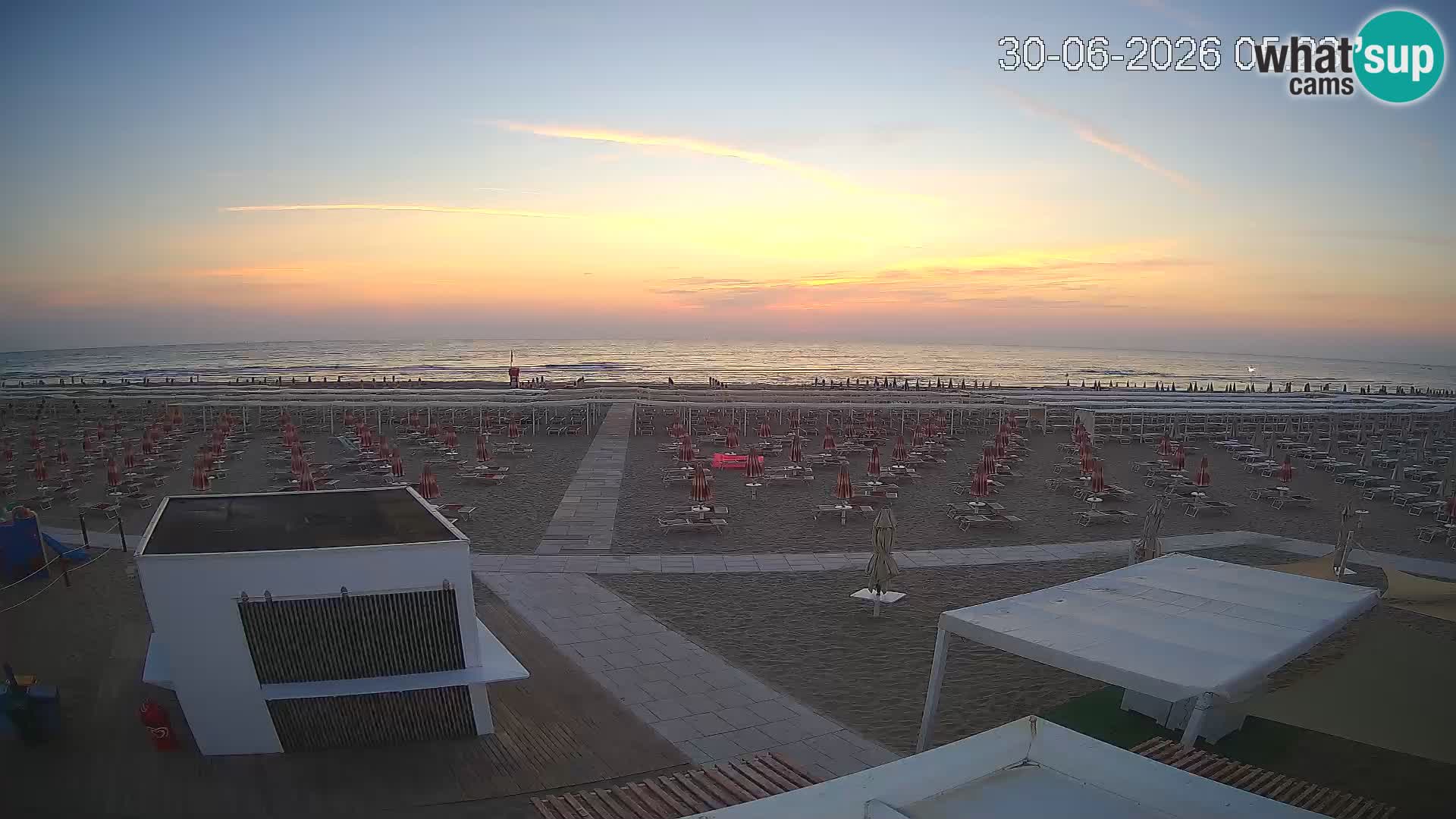 Web kamera plaža Riccione – Bagni Oreste spiaggia 115 – Italija
