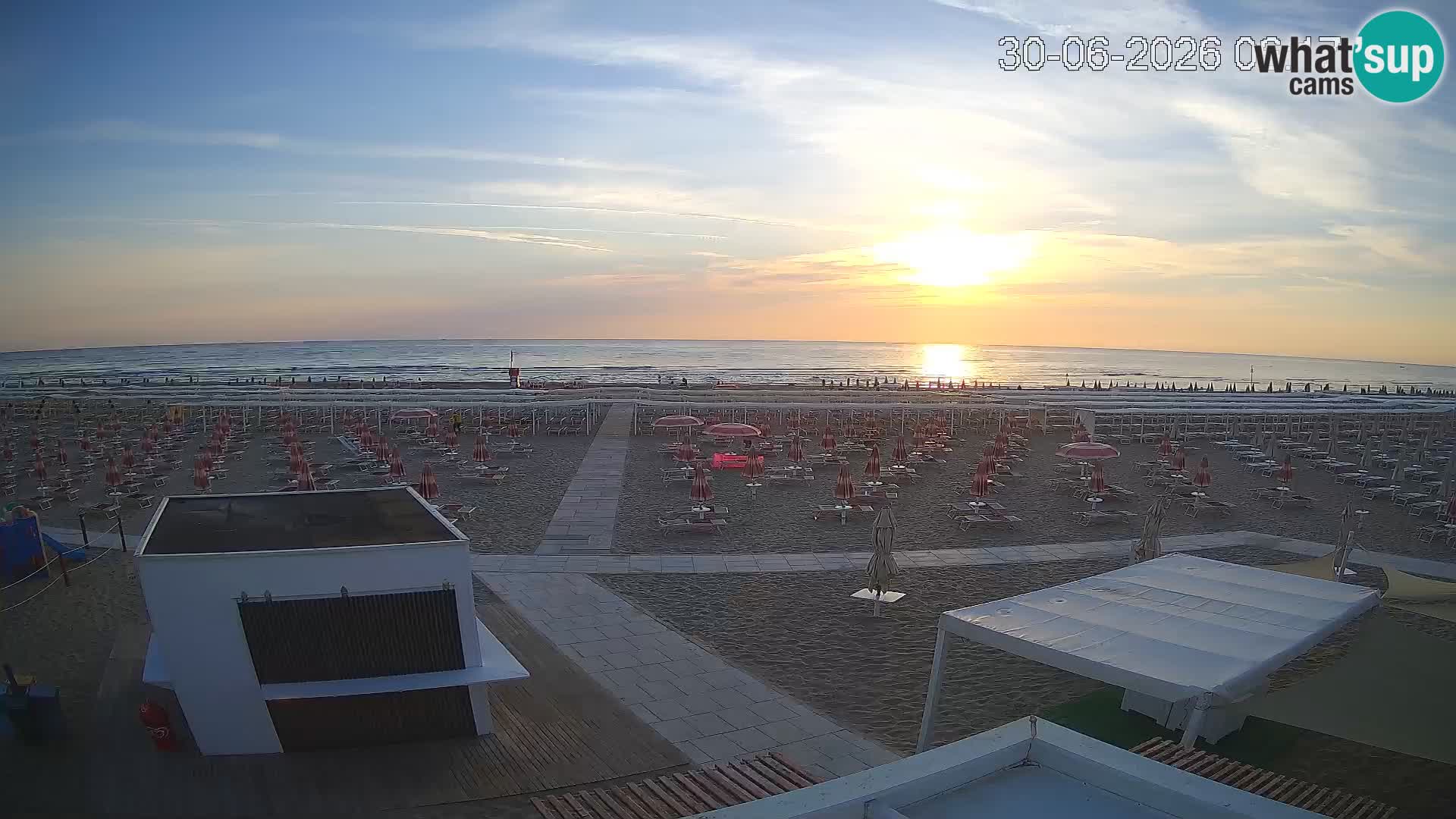 Live webcam Riccione Strand – Bagni Oreste spiaggia 115 – Italien
